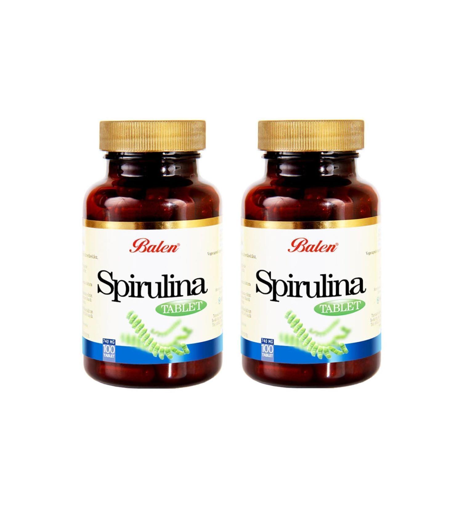 Balen Spirulina (ALGA) 740 Mg 100 Tablets X 2 Pieces