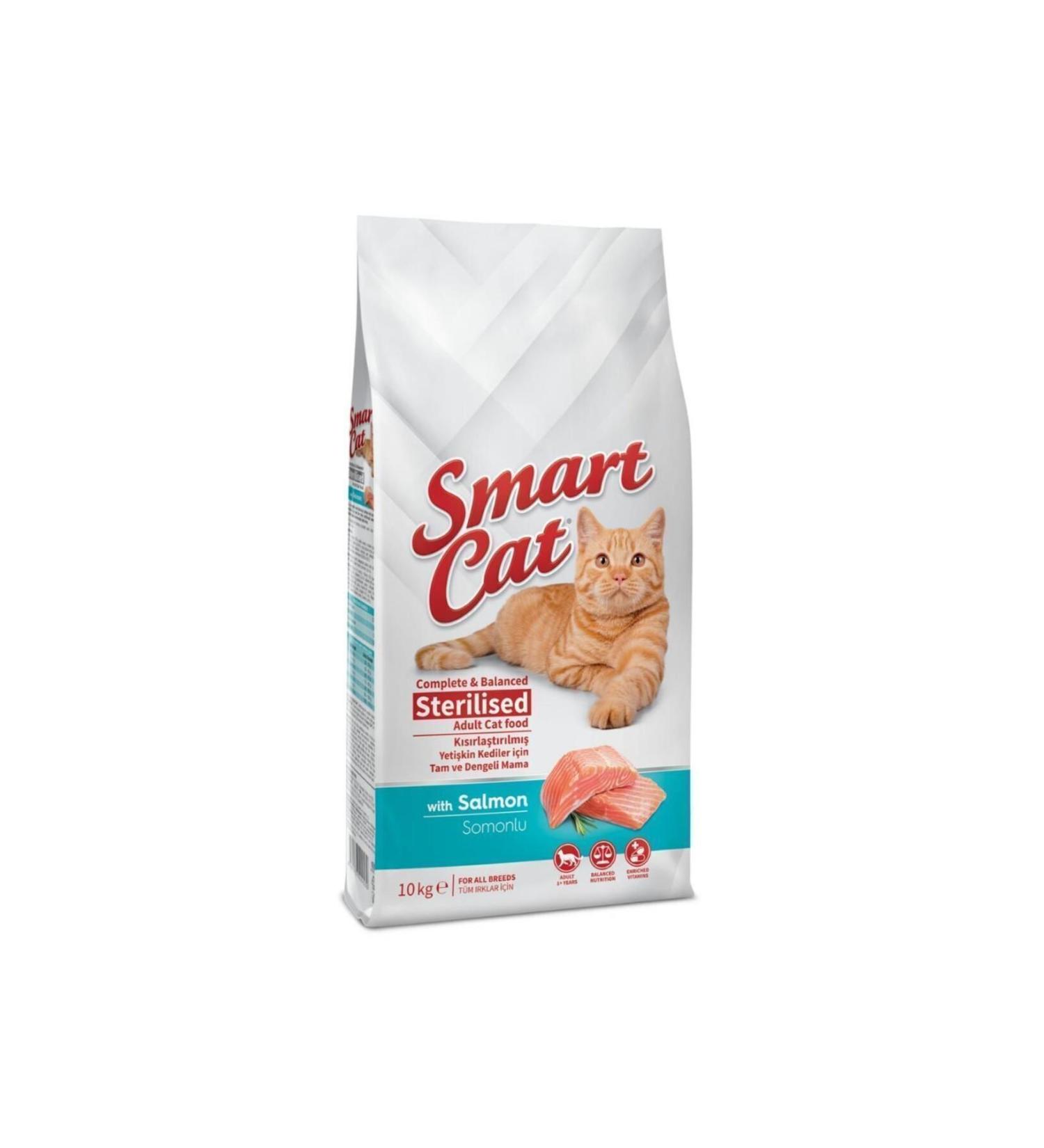 SMARTCAT Smart Cat Sterilized Salmon Sterilized Cat Food 10 kg