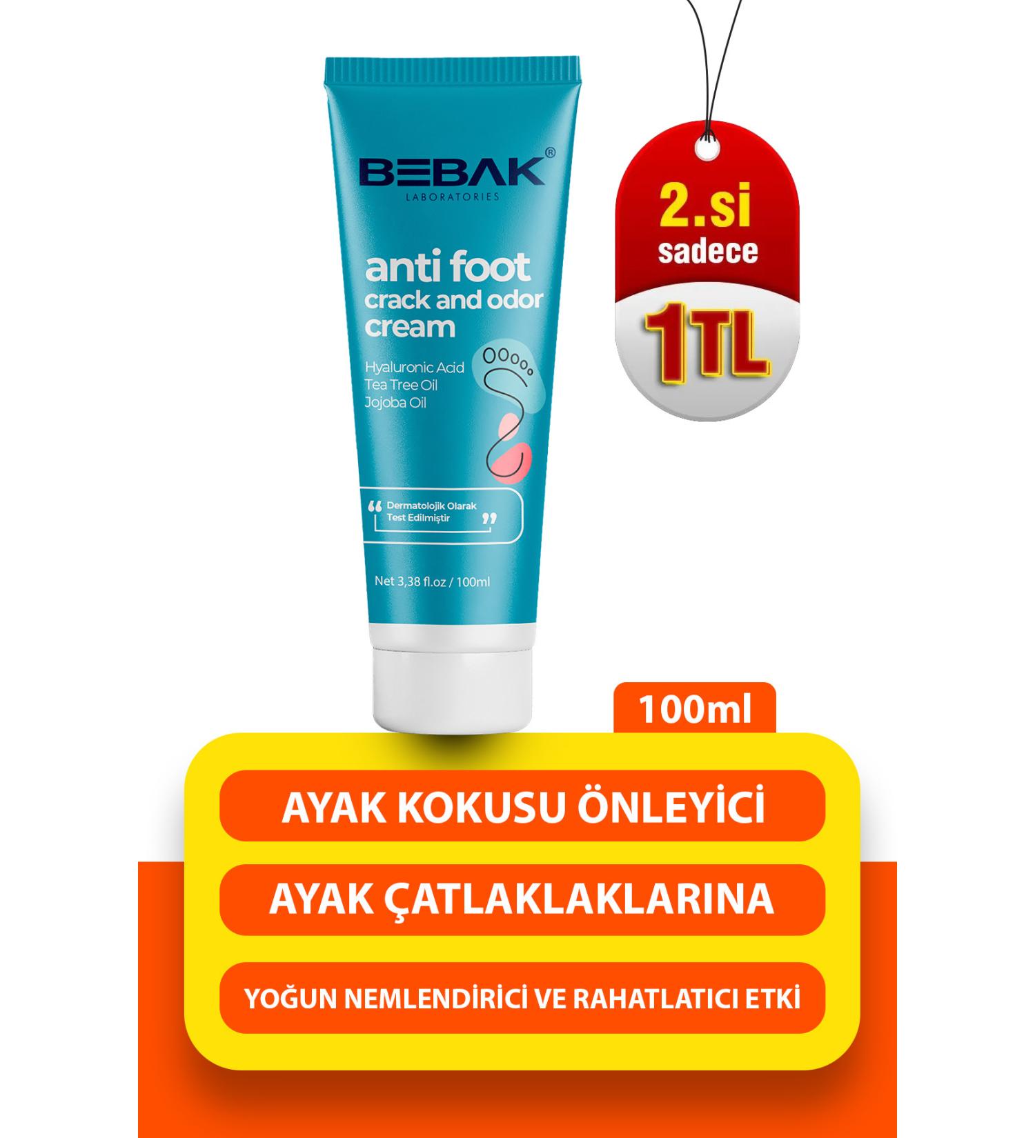 Bebak Anti-Odor Foot Care Cream 100ml - Buy Online on GoSupps.com