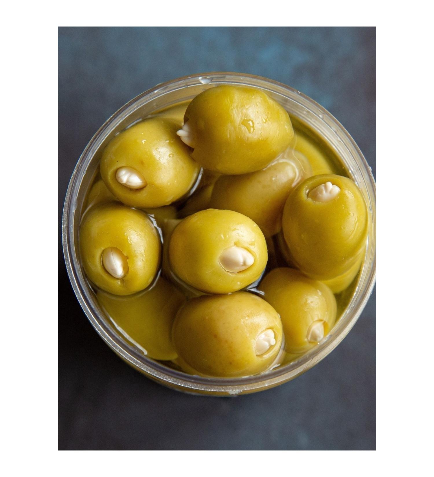 Kharzita Almond Stuffed Green Olives 700gr - Buy Online on GoSupps.com