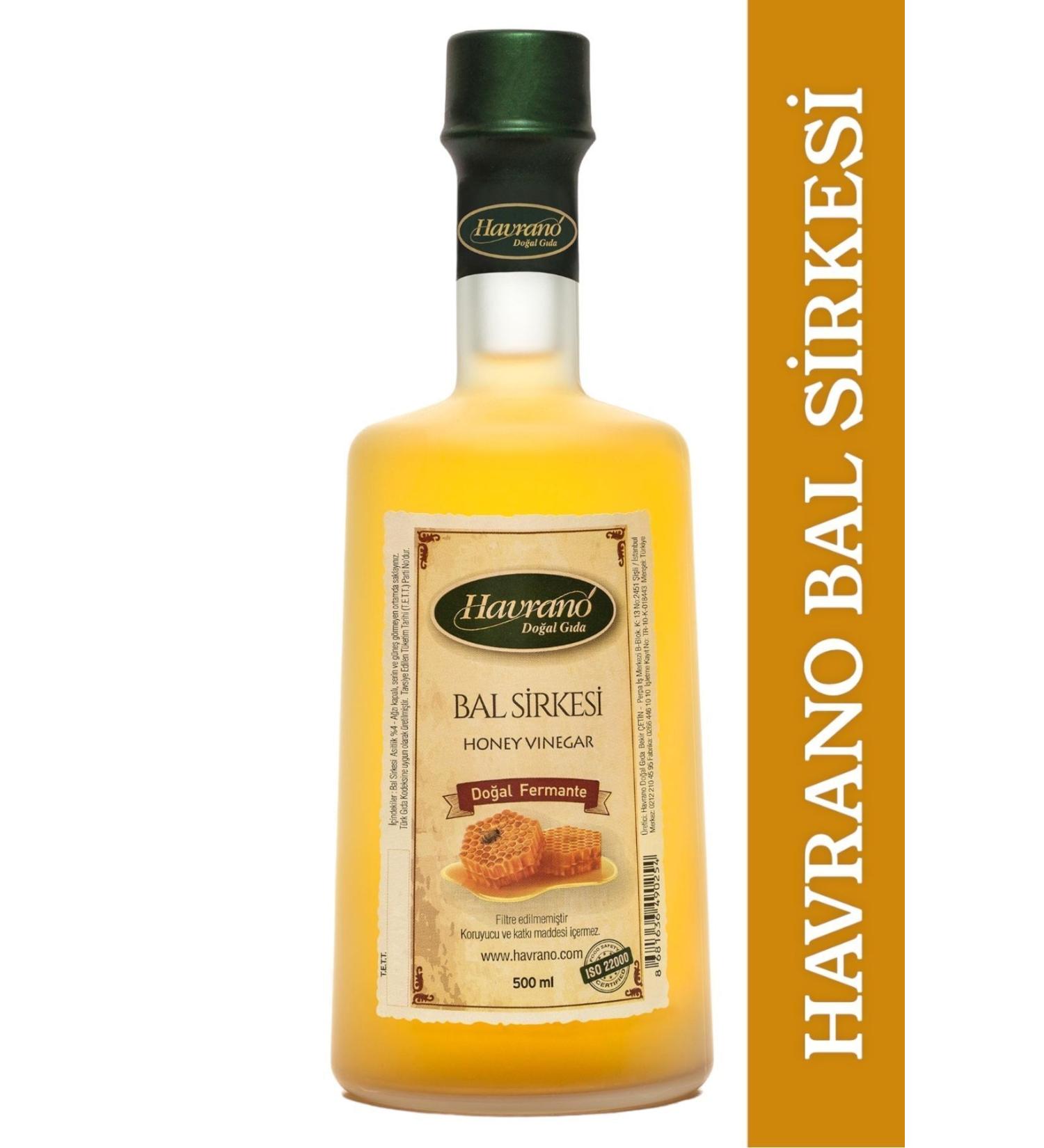 Havrano 0 Natural Fermented Honey Vinegar 500 Ml