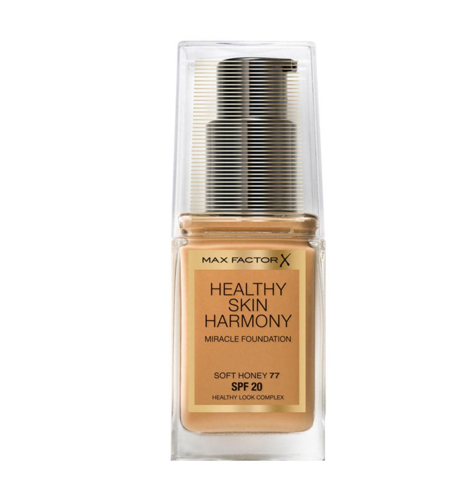Max Factor Foundation - Healthy Skin Harmony Miracle Foundation No: 77 Soft Honey 8005610433486