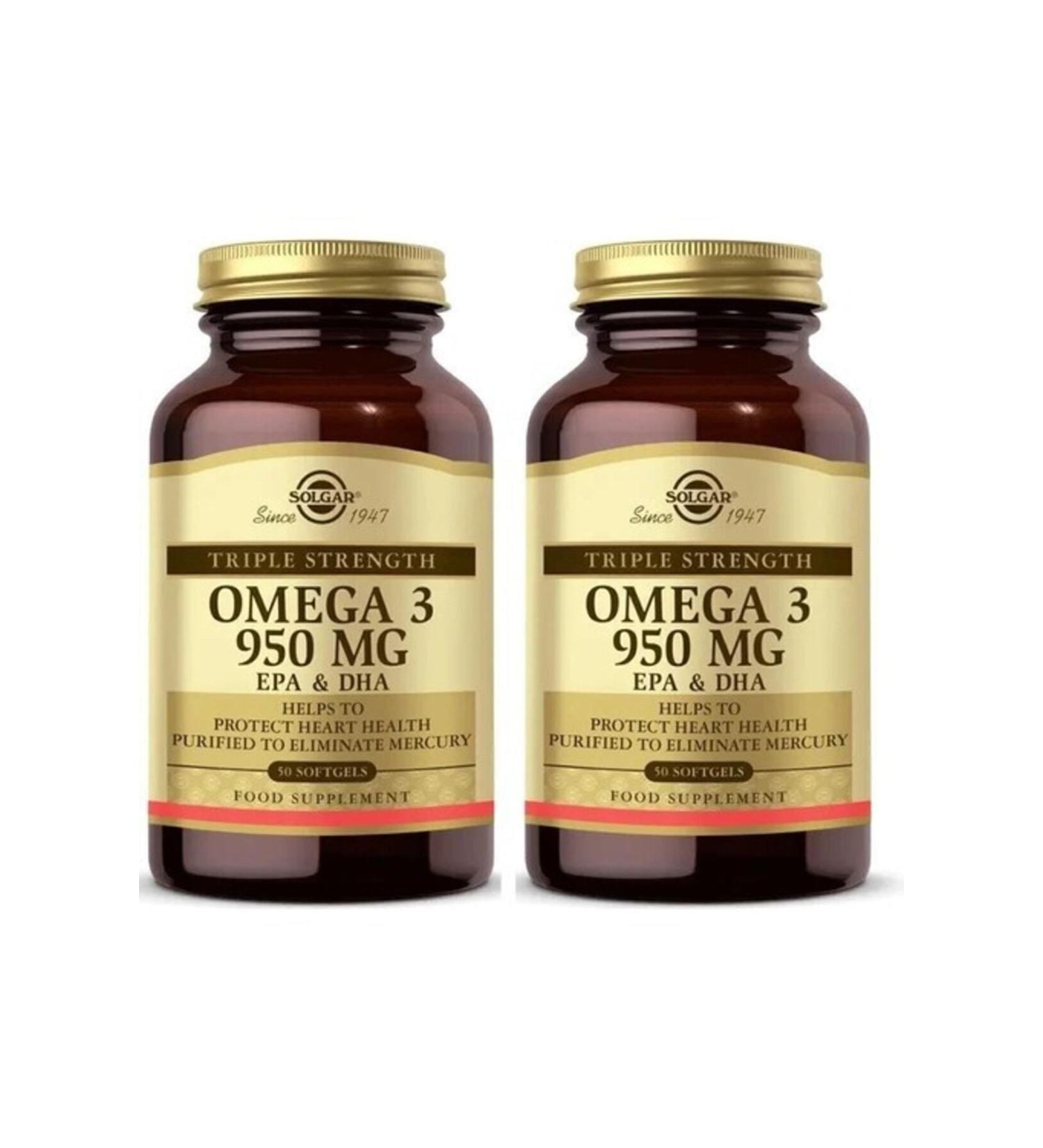 Solgar Omega-3 950 Mg 50 Capsules 2 Pieces