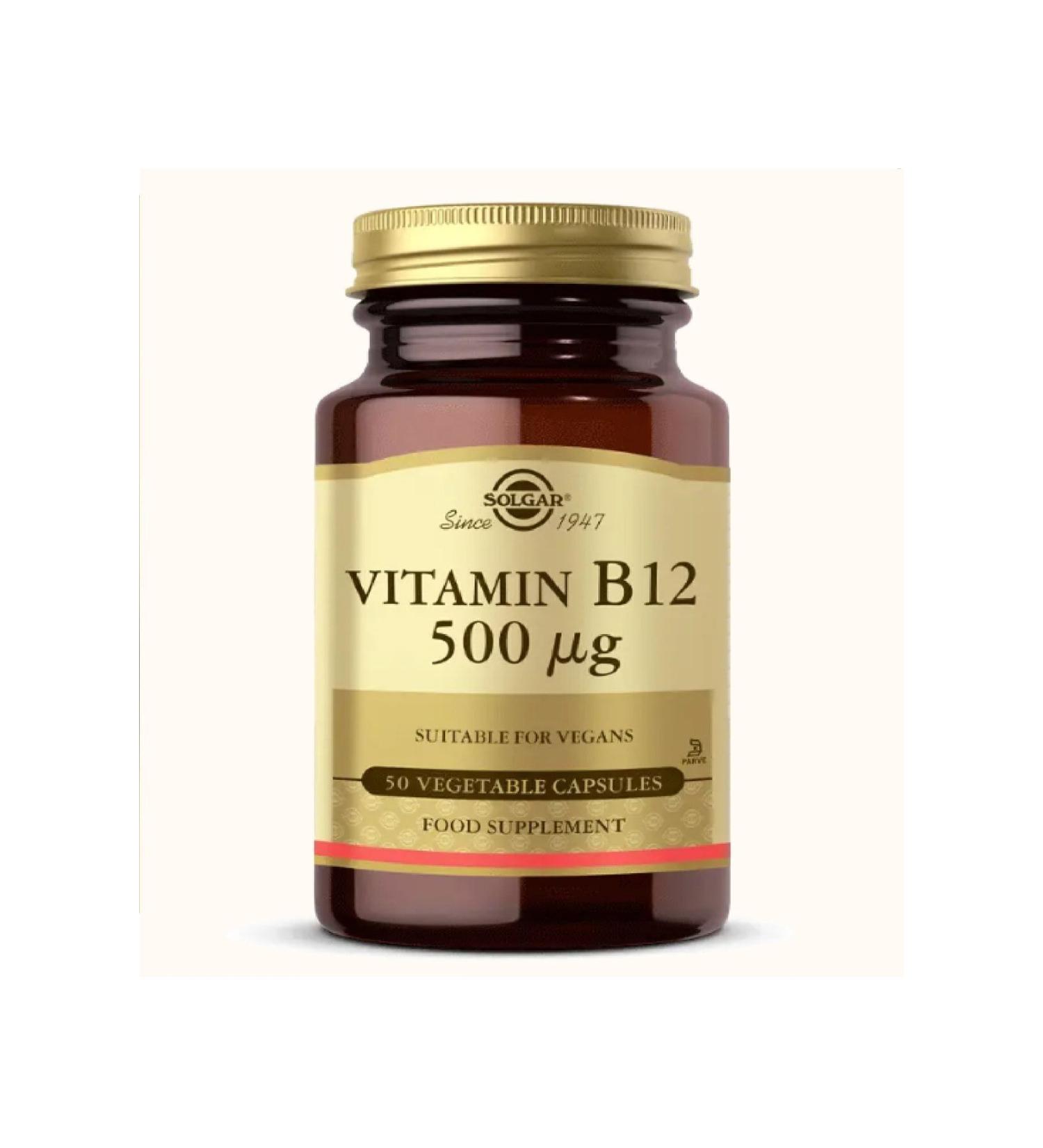 Solgar Vitamin B12 500 Mg 50 Capsules