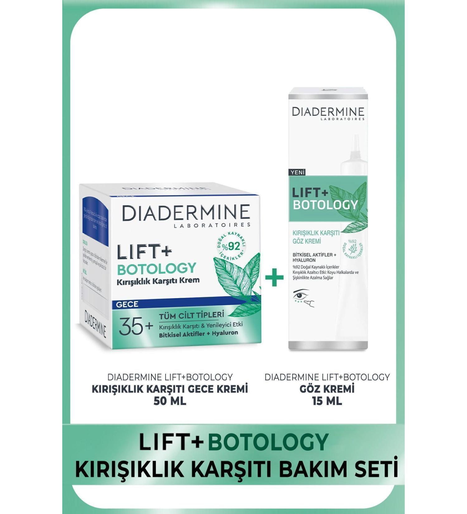 Diadermine Lift Botology Anti-Wrinkle Night Cream 50ml Eye Cream 15ml