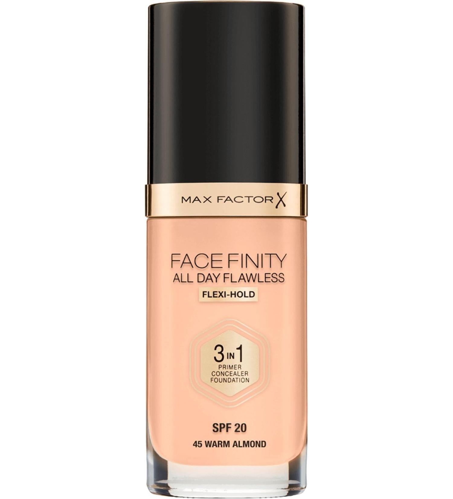 Max Factor Facefinity 3 in 1 Foundation No: 45 Warm Almond