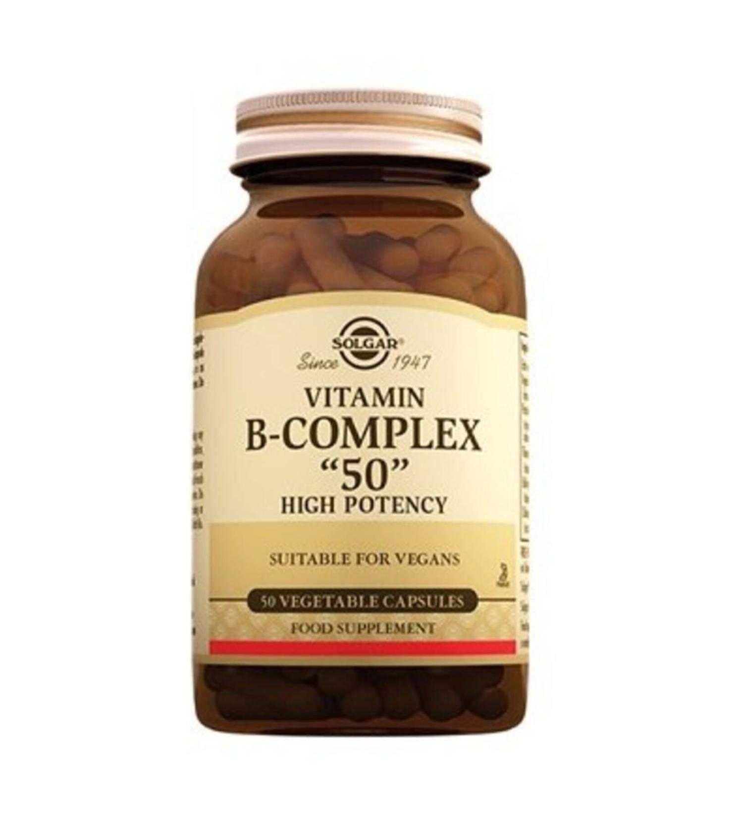 Solgar Vitamin B Complex 50 Herbal 50 Capsules