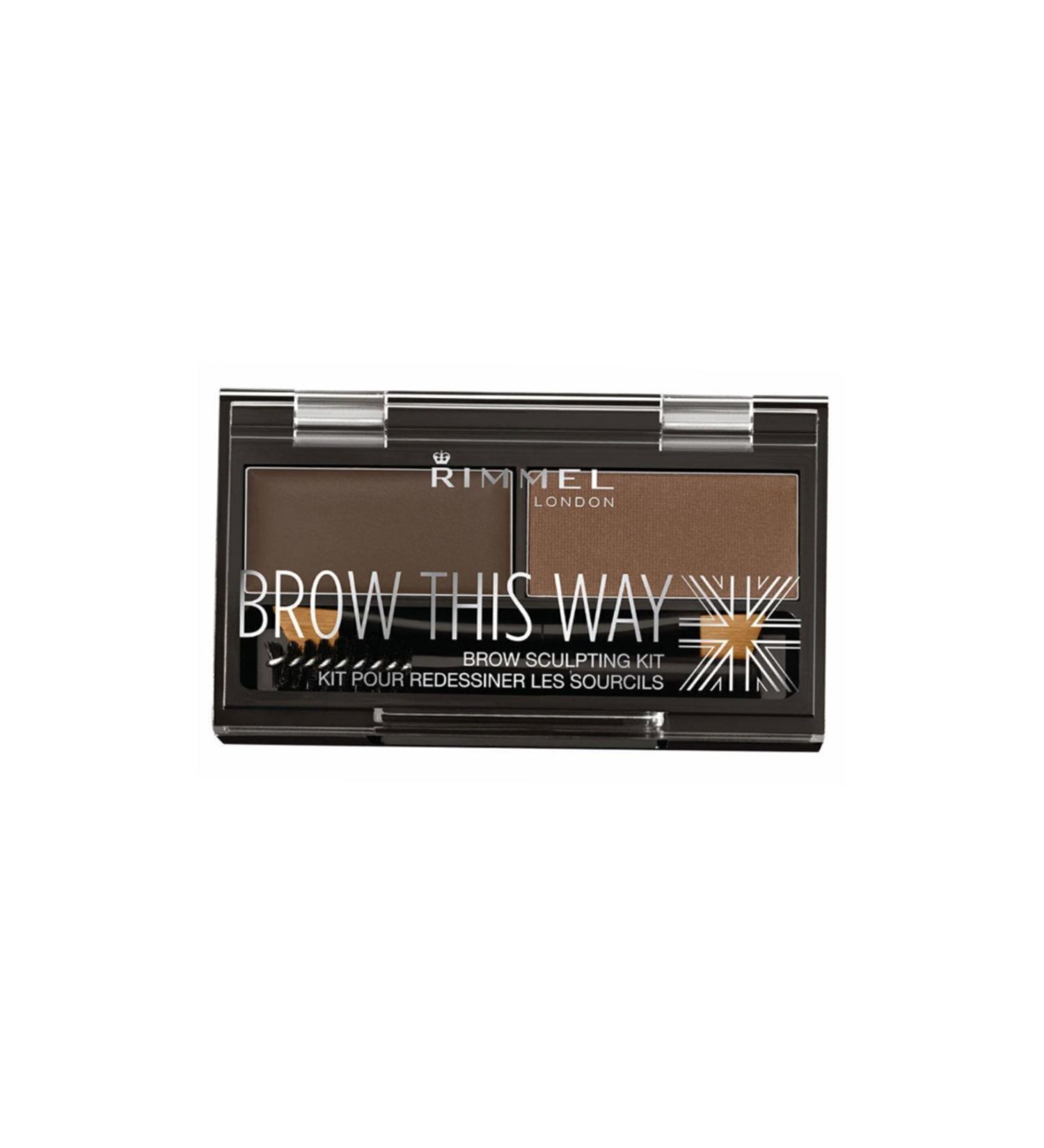 Rimmel London Eyebrow Kit - Brow This Way Kit Dark Brown 3607344535044