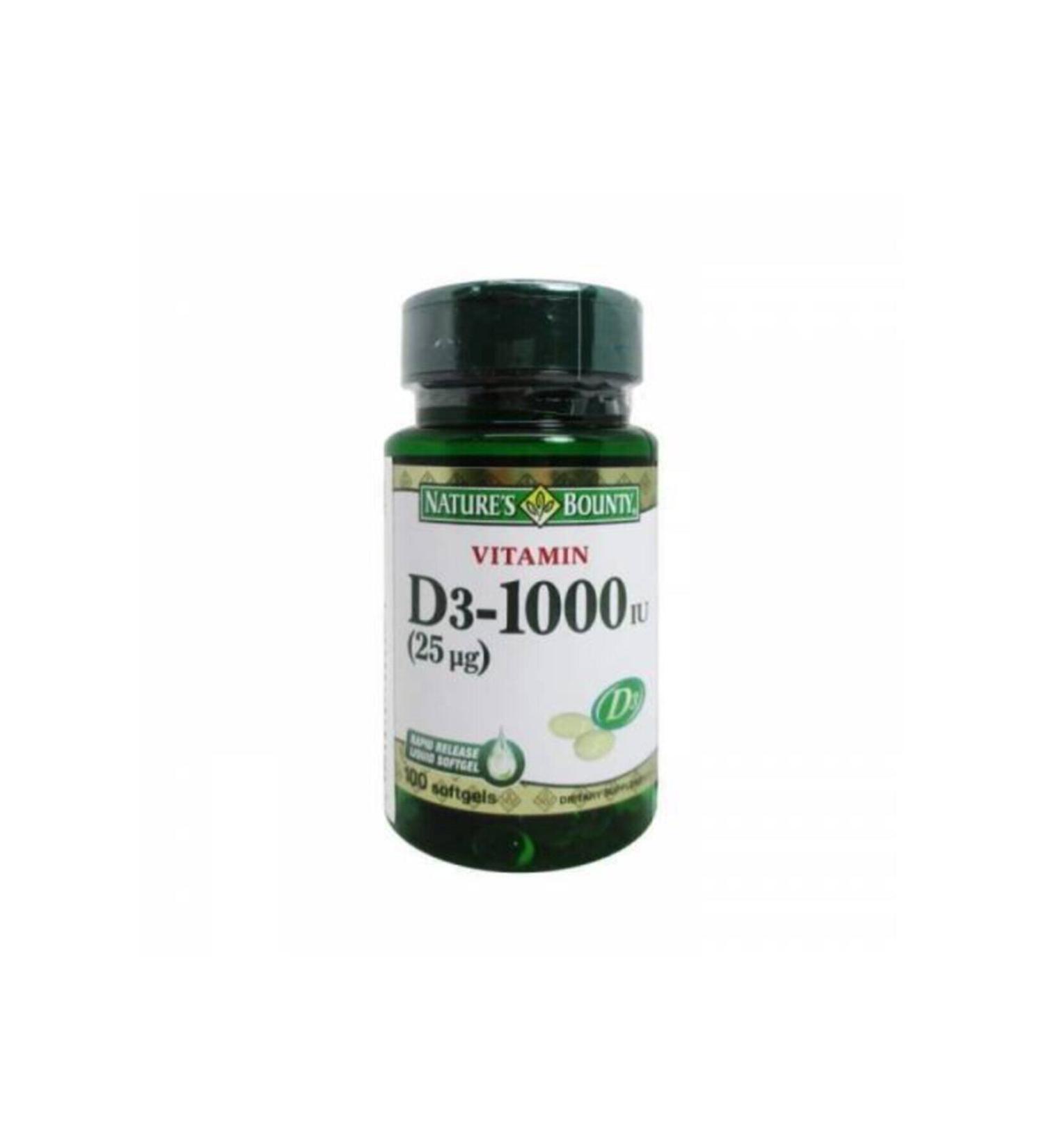 Solgar Nature's Bounty Vitamin D3 1000 Iu 100 Softgel