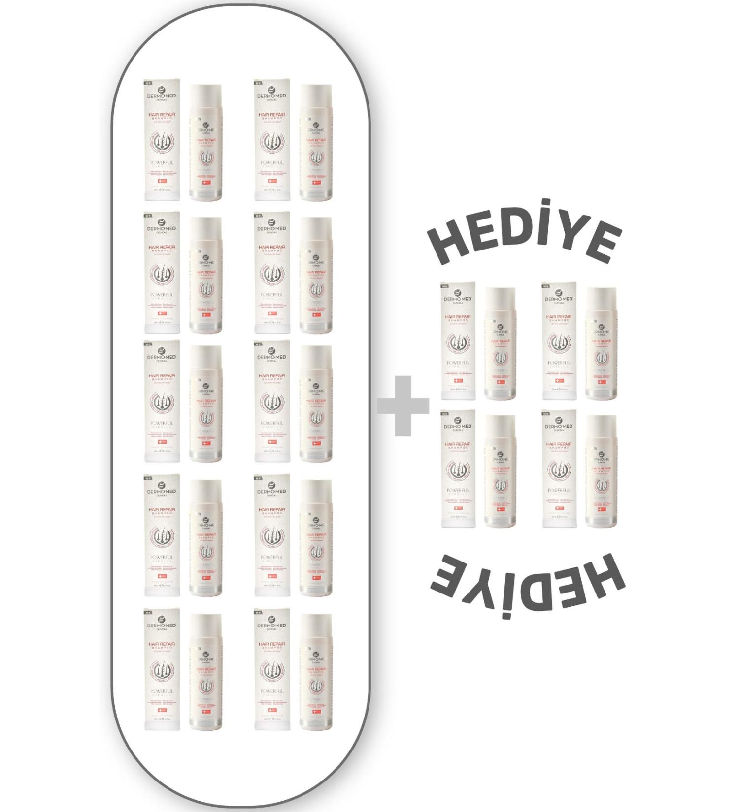 Dermomed Dermo-med Clinical Hair Repair Shampoo 250 Ml (10 PIECES + 4 GIFTS)