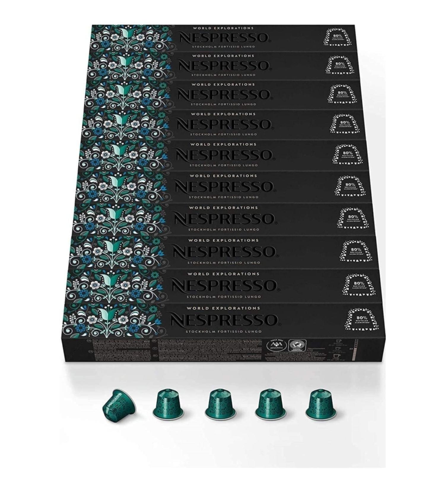 Nespresso Stockholm Fortissio Lungo 10 Box (100 Capsules)