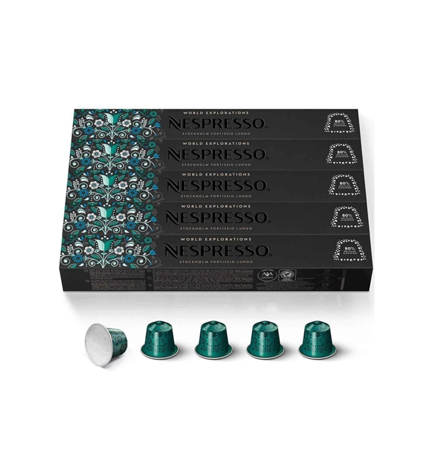 Nespresso Stockholm Fortissio Lungo 5 Box (50 Capsules) - Buy Online on GoSupps.com