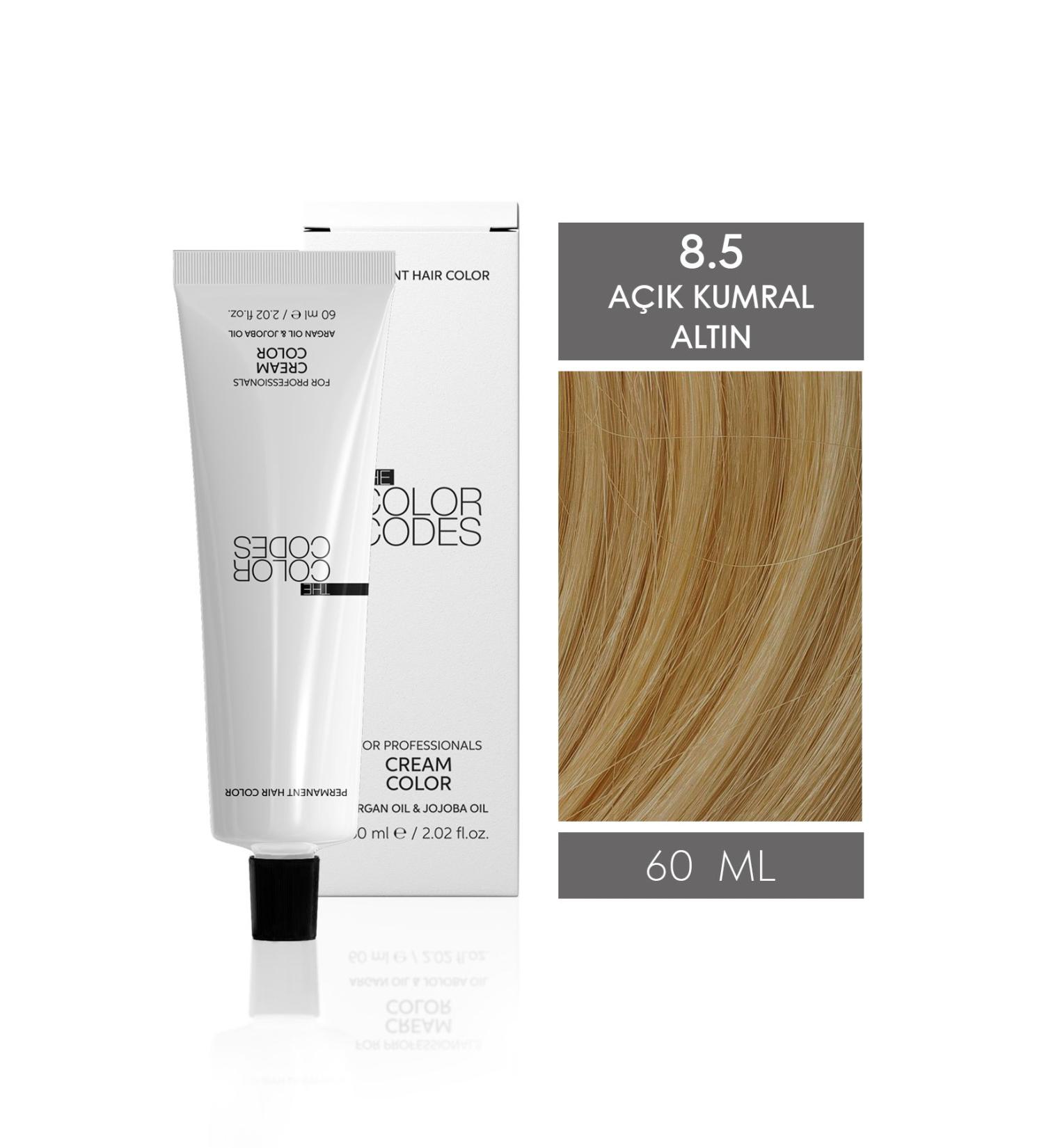 THE COLOR CODES CREAM COLOR HAIR DYE 8.5 LIGHT GOLDEN BLONDE 60ML