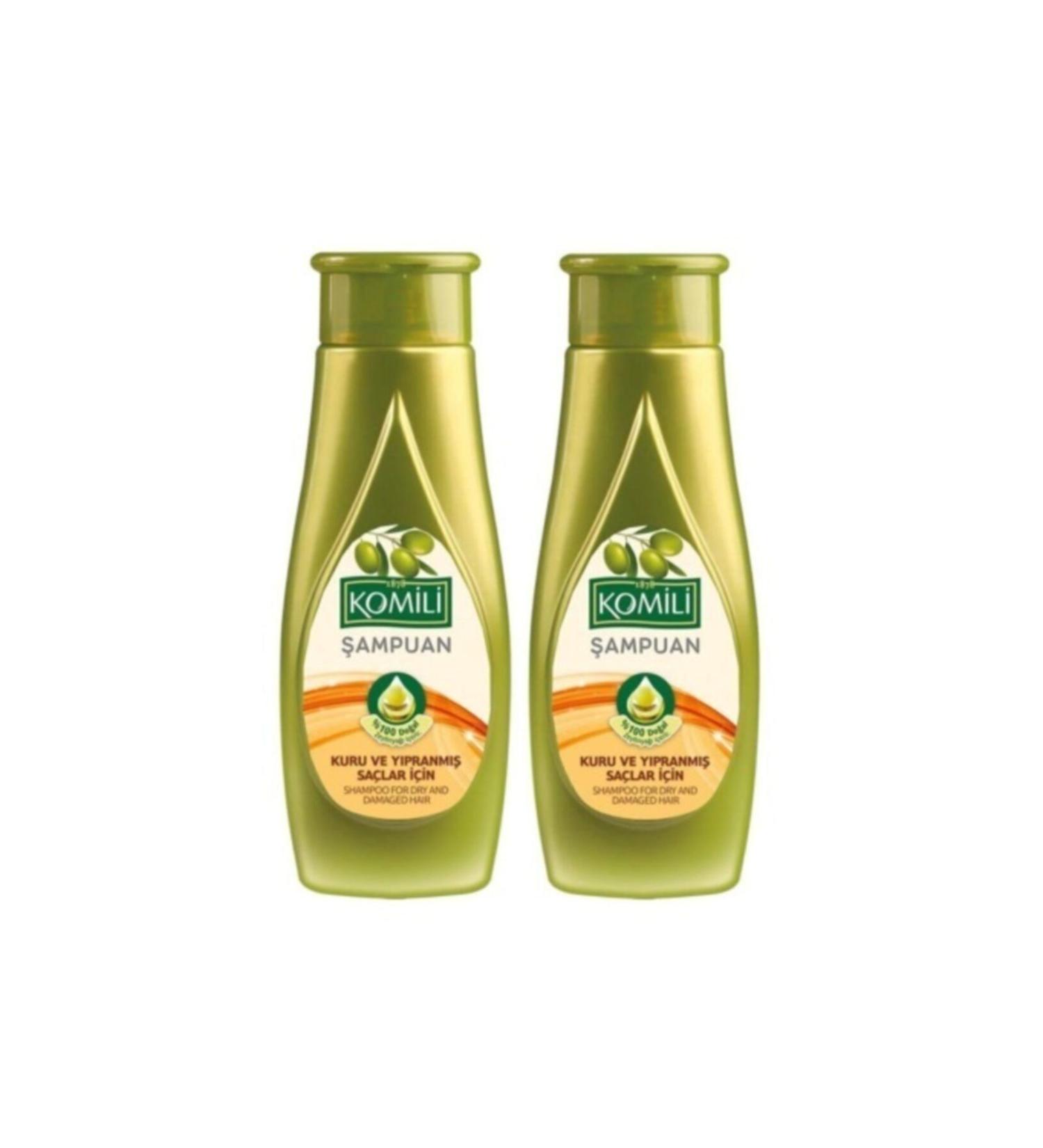 Komili Shampoo Olive Oil Dry and Damaged Hair 500 ml x 2 Pieces