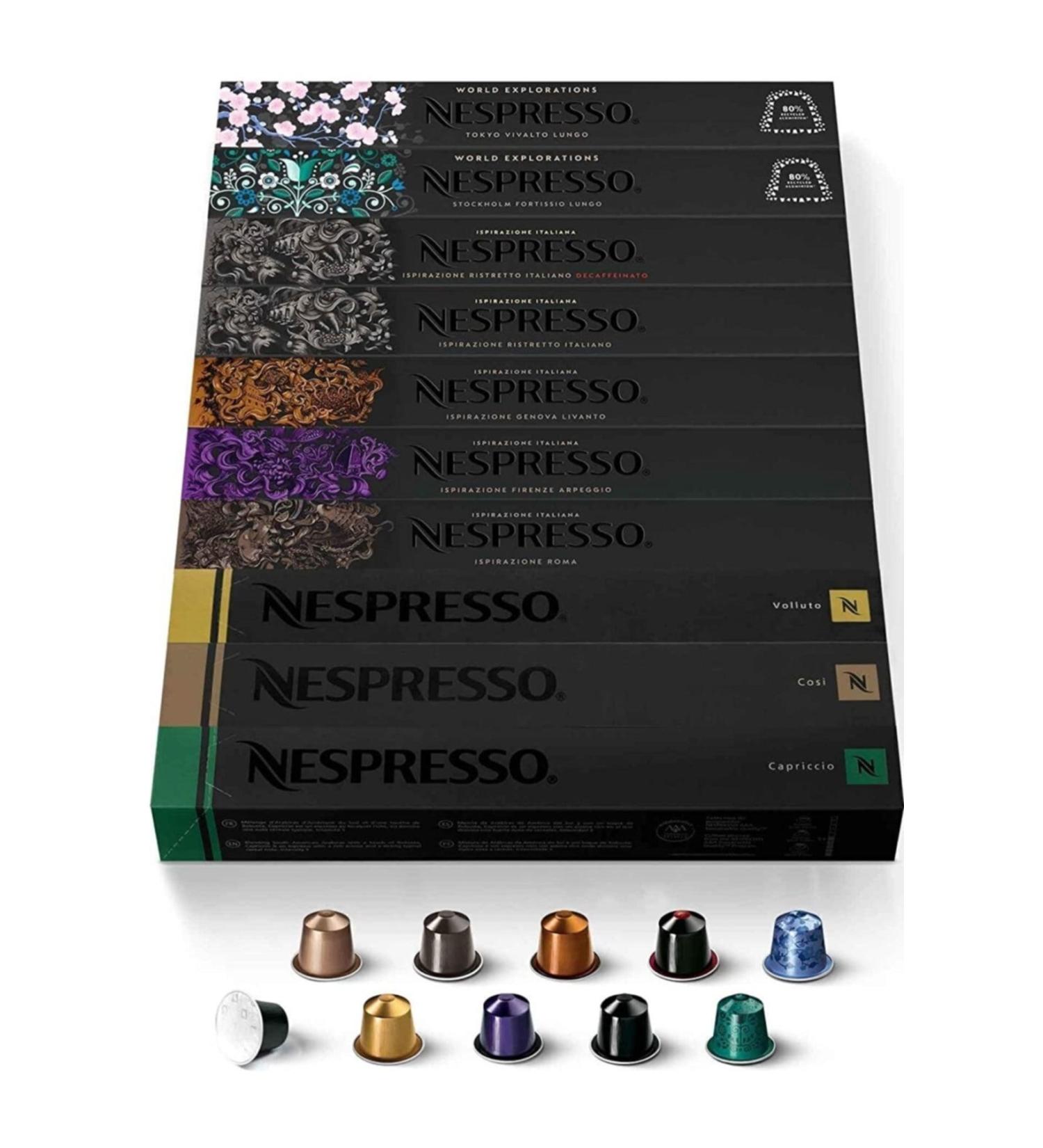 Nespresso Medium Roast Flavors 10 Boxes (100 CAPSULES)