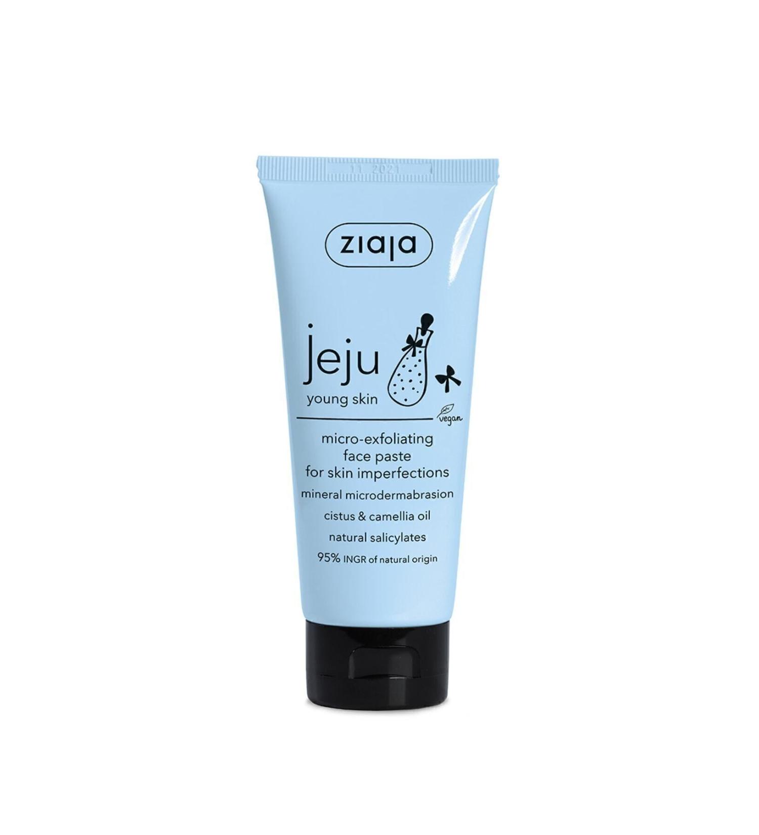Ziaja Jeju Young Skin Face Micro Peeling 12 Years Old Blackhead and Anti-Flaw 75 ml - Buy Online on GoSupps.com