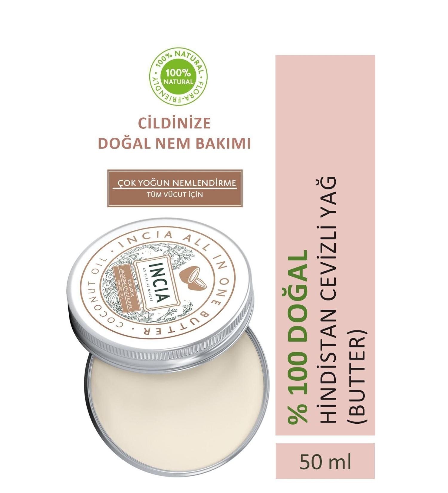 INCIA 0 Natural Whole Body Butter Intensive Moisturizing Cream Coconut Organic Vegan 50 ml - Buy Online on GoSupps.com