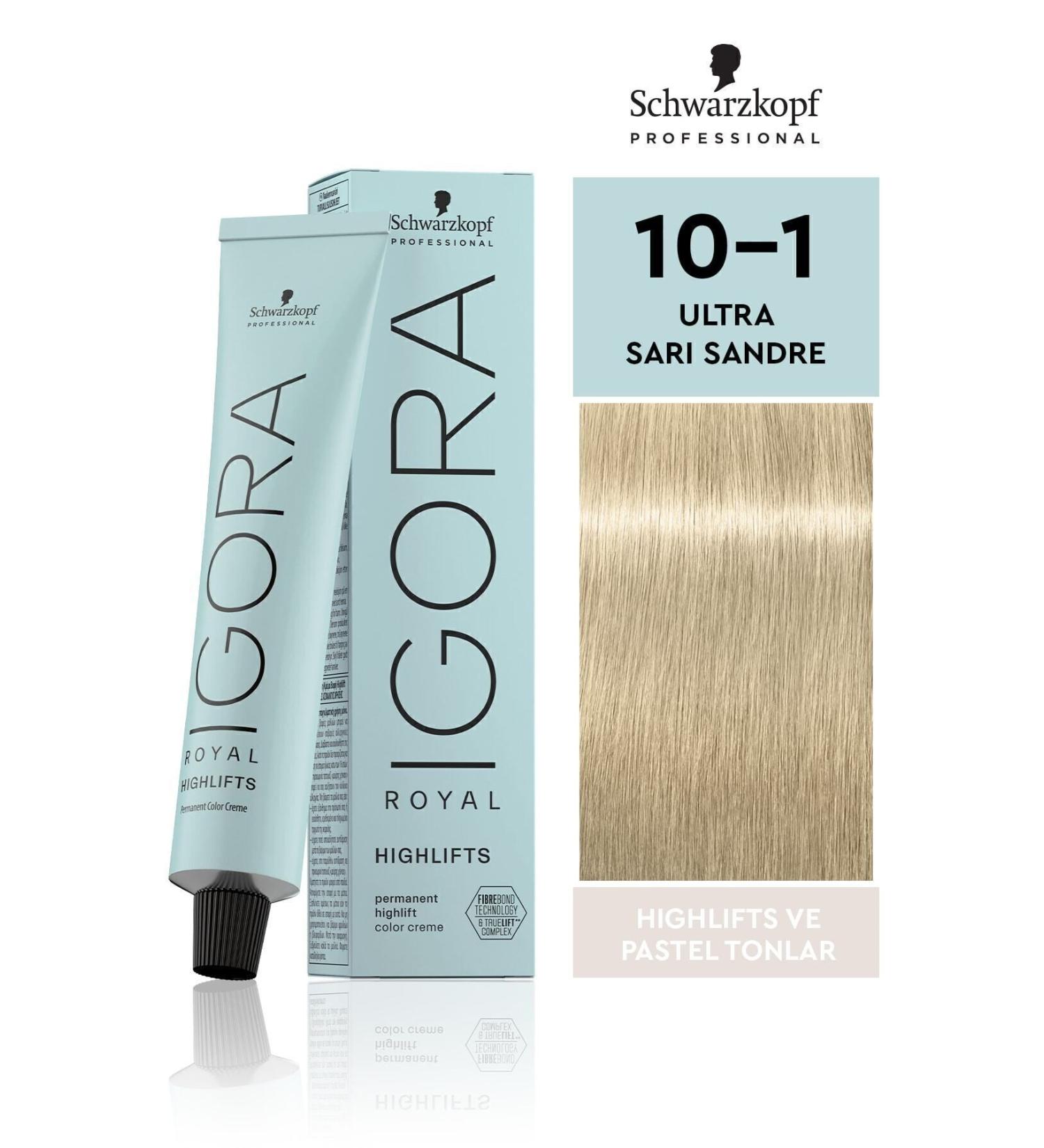Igora Royal Highlifts Pastel Tones 10-1 Ultra Blonde - Sandre Hair Dye 60ml - Buy Online on GoSupps.com
