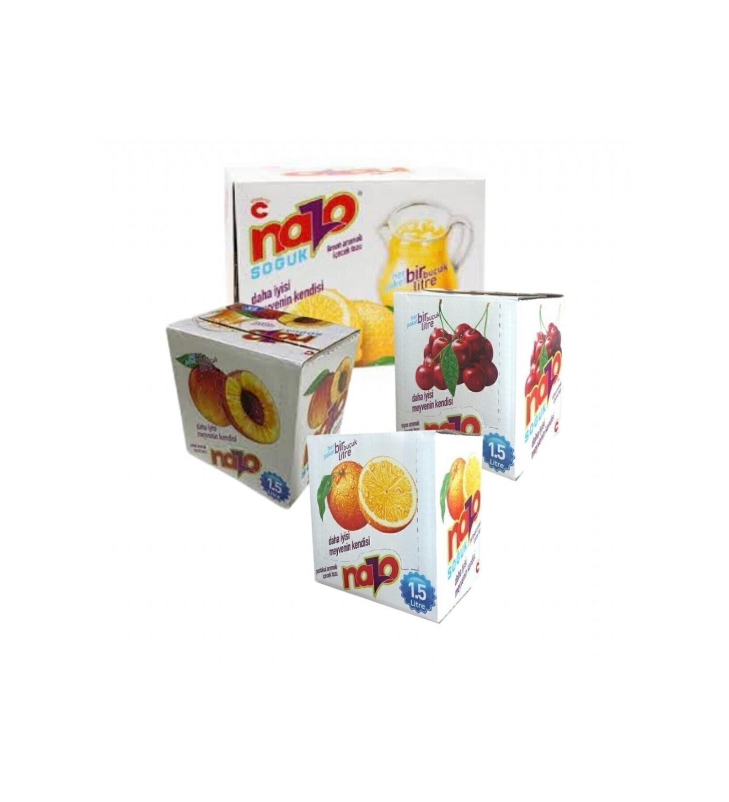 NAZO Powder Drink 4 Pack X 24pcs 9gr (Cherry Peach Lemon Orange