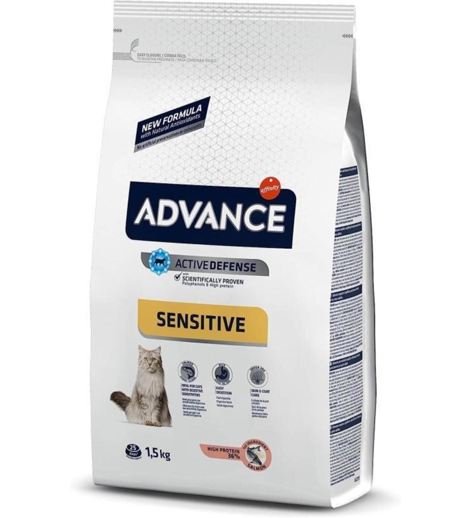 Advance Cat Adult Salmon Sensitive Cat Food 1.5 Kg - Buy Online on GoSupps.com