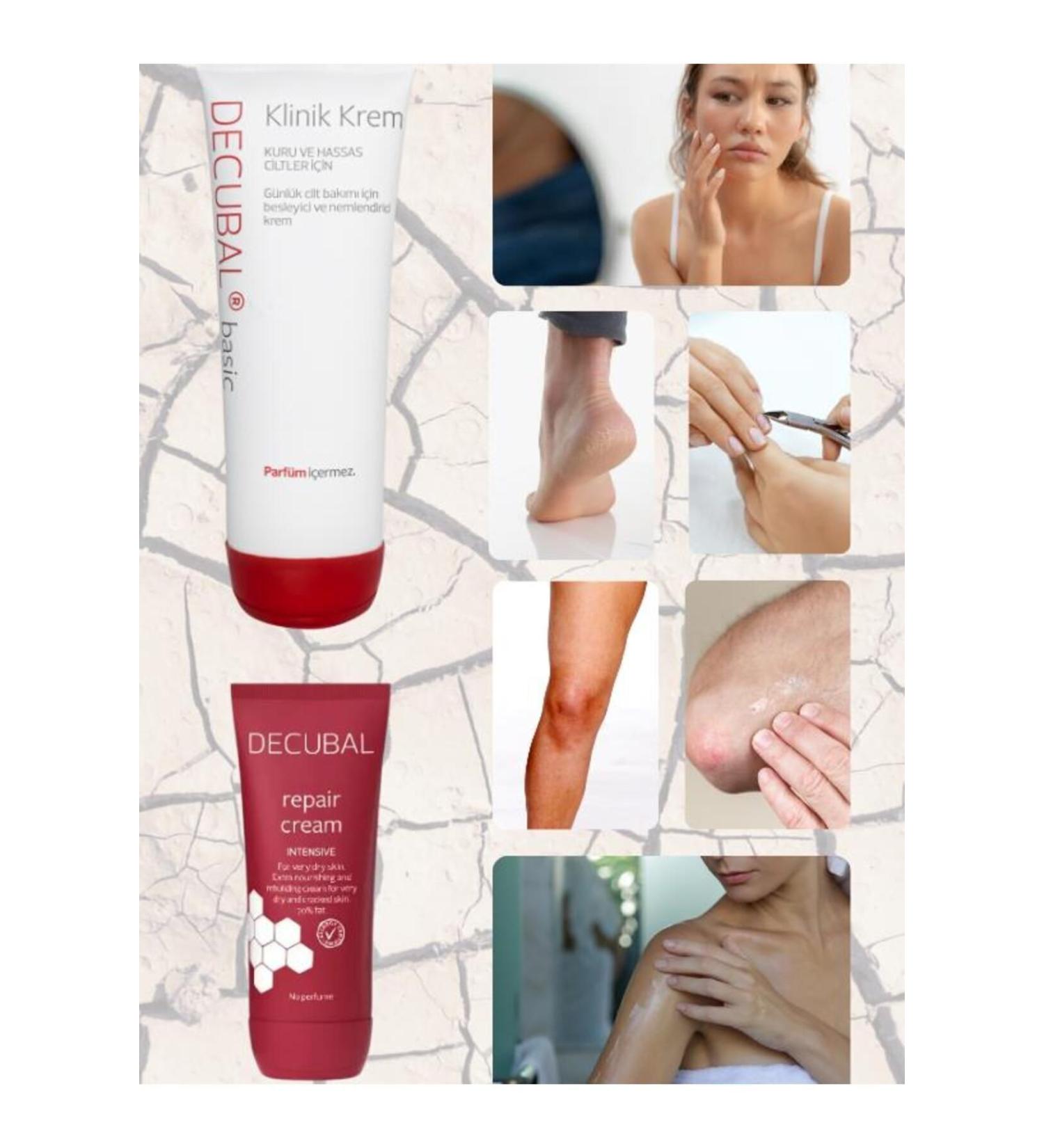 Decubal Clinical Cream for Dry and Very Dry Skin 250 ml and Repair Cream 100 ml - Buy Online on GoSupps.com