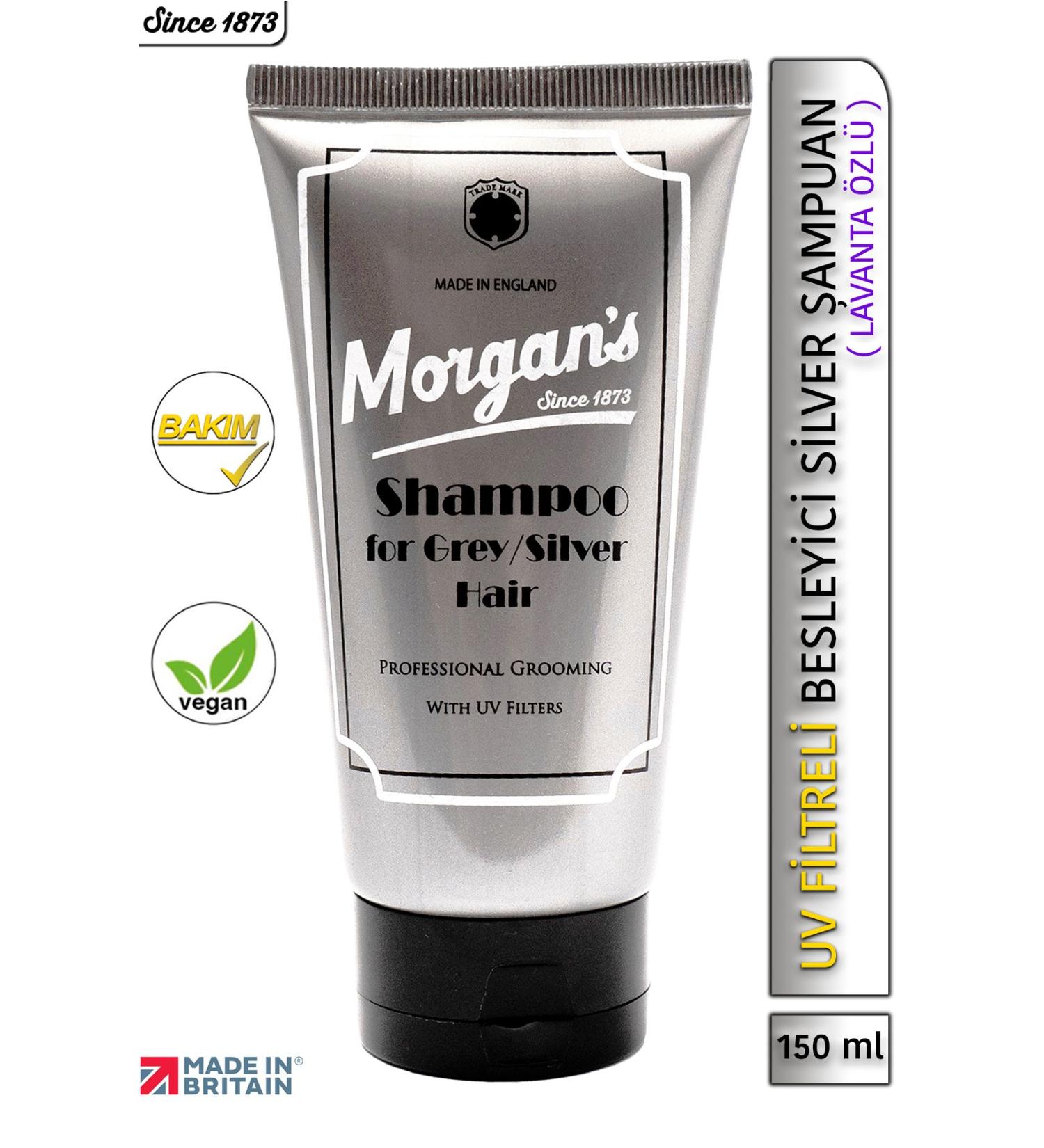 Morgan's Pomade Morgan's Grey & Silver Shampoo - Shampoo For White And Grey Hair 150 ml - Buy Online on GoSupps.com
