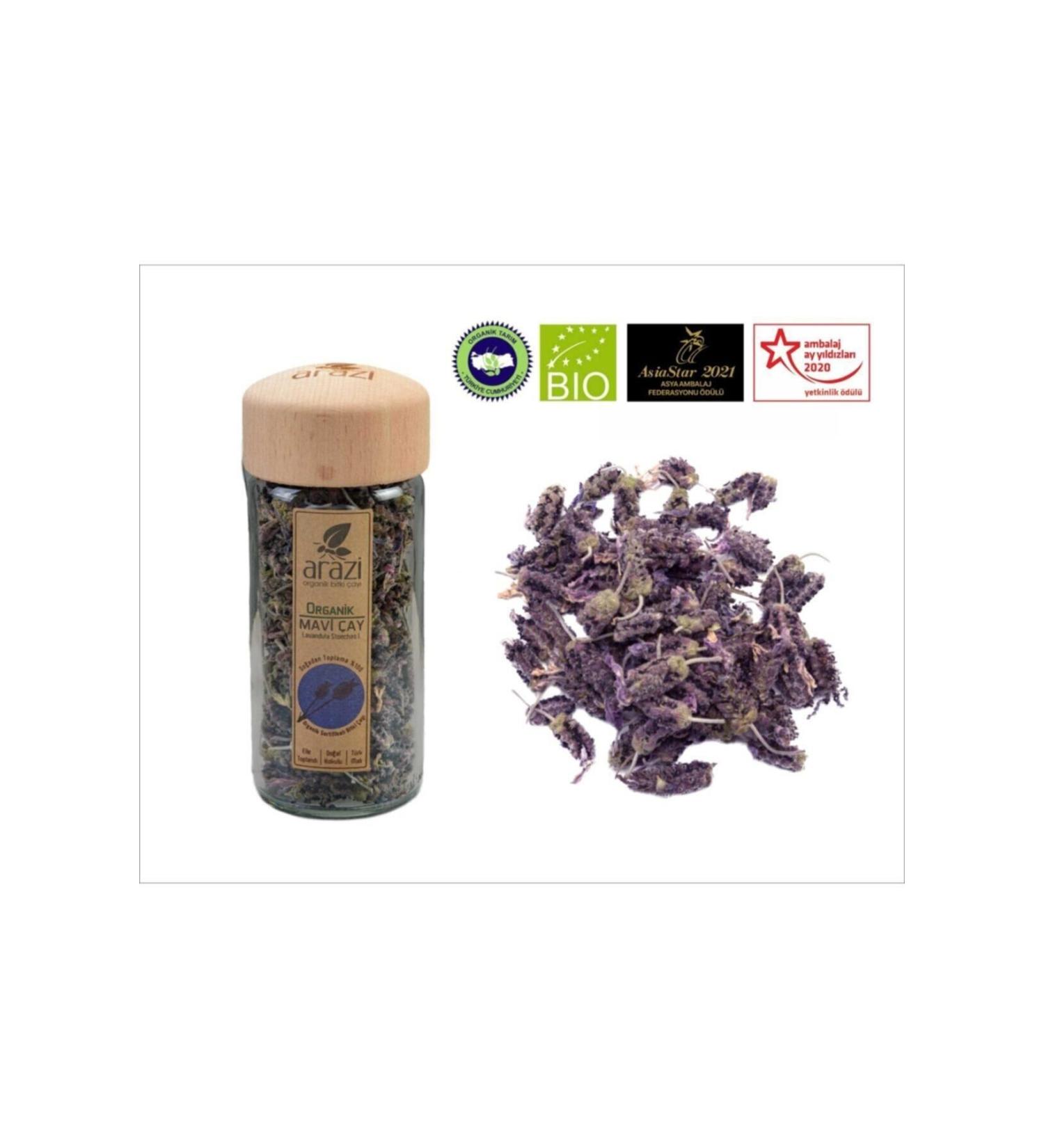 land organic herbal tea Organic Glass Jar Blue Tea - Buy Online on GoSupps.com