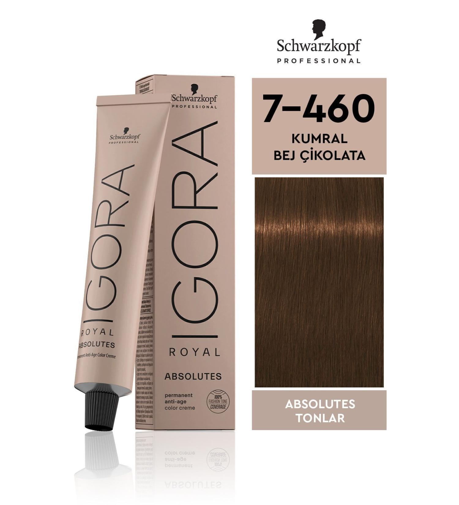 Igora Royal Absolutes Shades 7-460 Auburn - Beige Chocolate Hair Dye - Buy Online on GoSupps.com