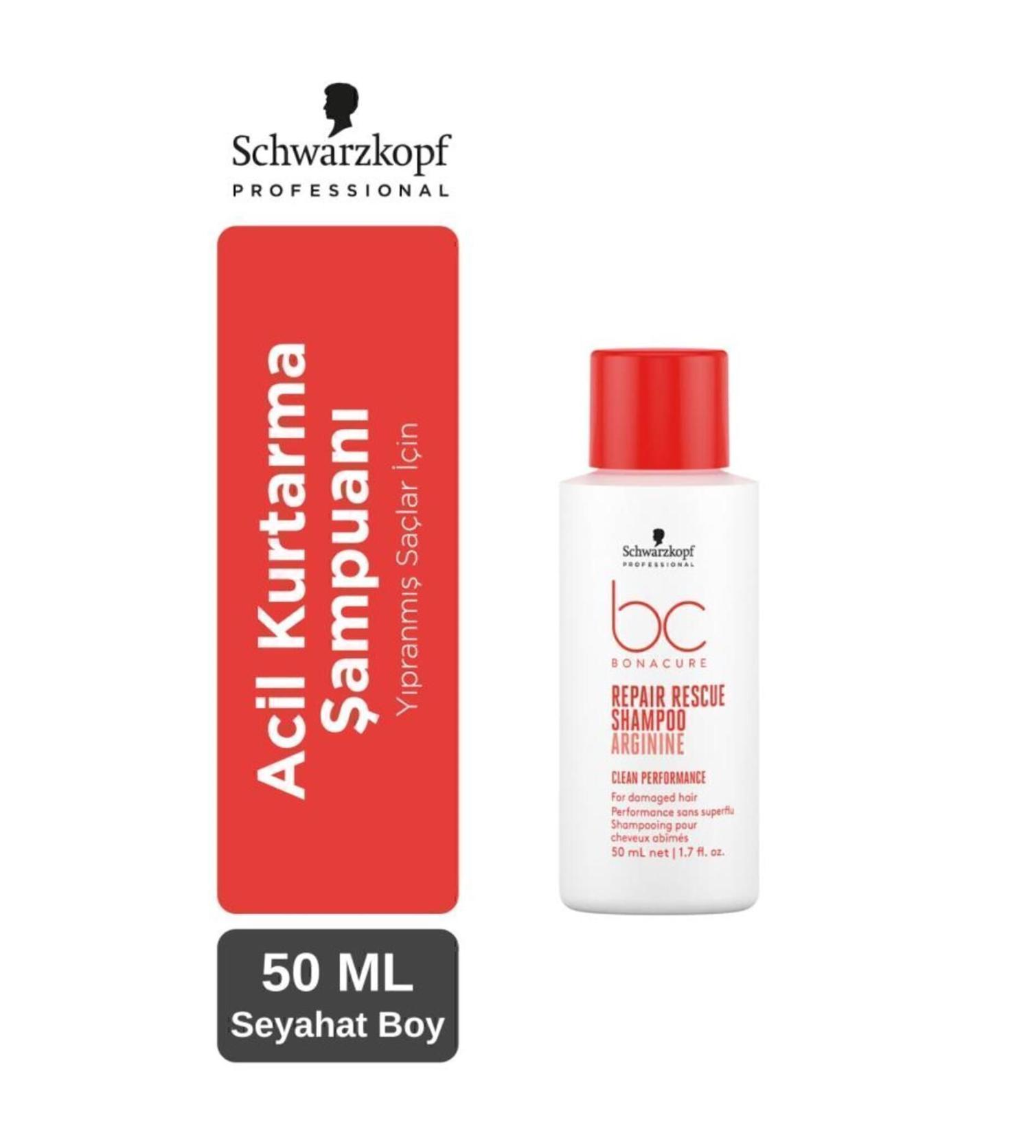 Bonacure BC Clean Repair Rescue Shampoo Travel Size 50ml | For Processed & Damaged Hair - Buy Online on GoSupps.com