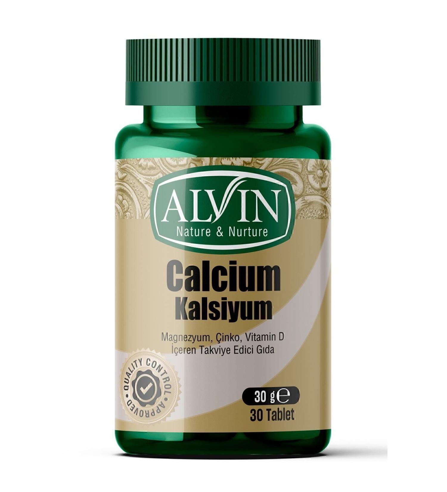 alvin Calcium Magnesium Zinc Vitamin D Containing Supplementary Food 30 Tablets - Buy Online on GoSupps.com