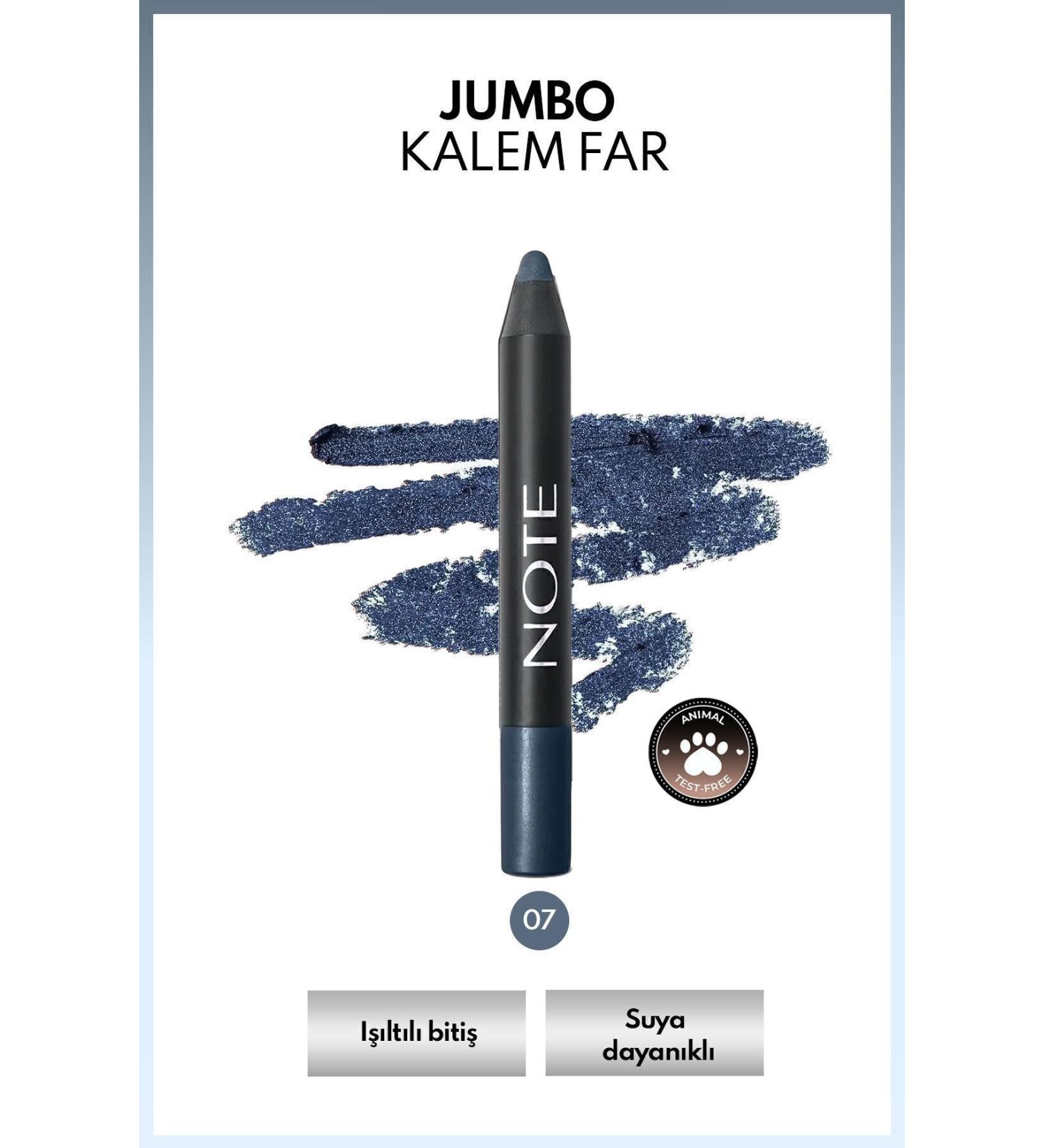 Note Cosmetics Jumbo Eyeshadow Pencil Waterproof Shimmering Waterproof Pencil Eyeshadow 07 Petrol - Blue - Buy Online on GoSupps.com