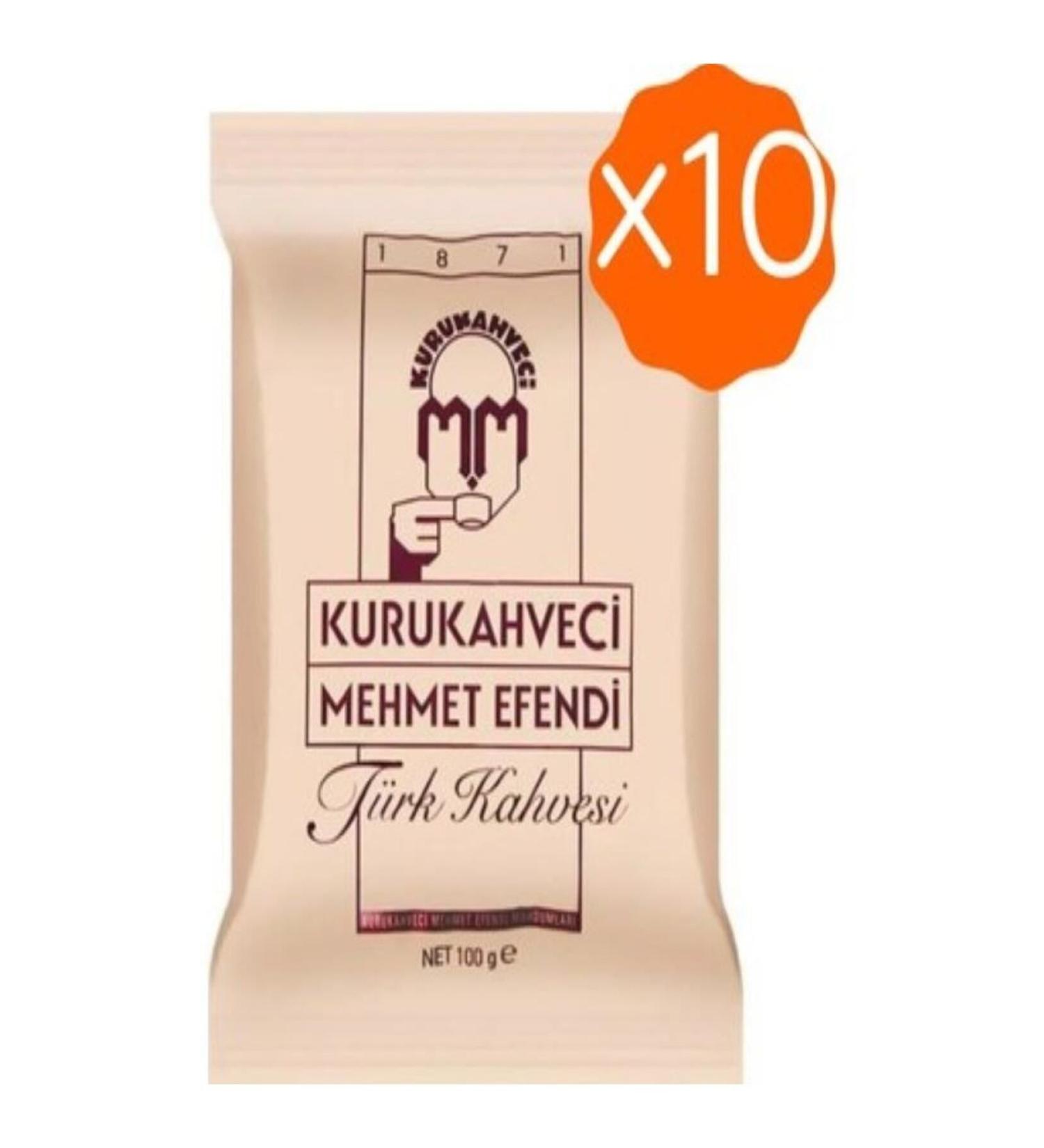 Mehmet Efendi Dry Coffee Maker Turkish Coffee 100 Gr X 10 Pieces