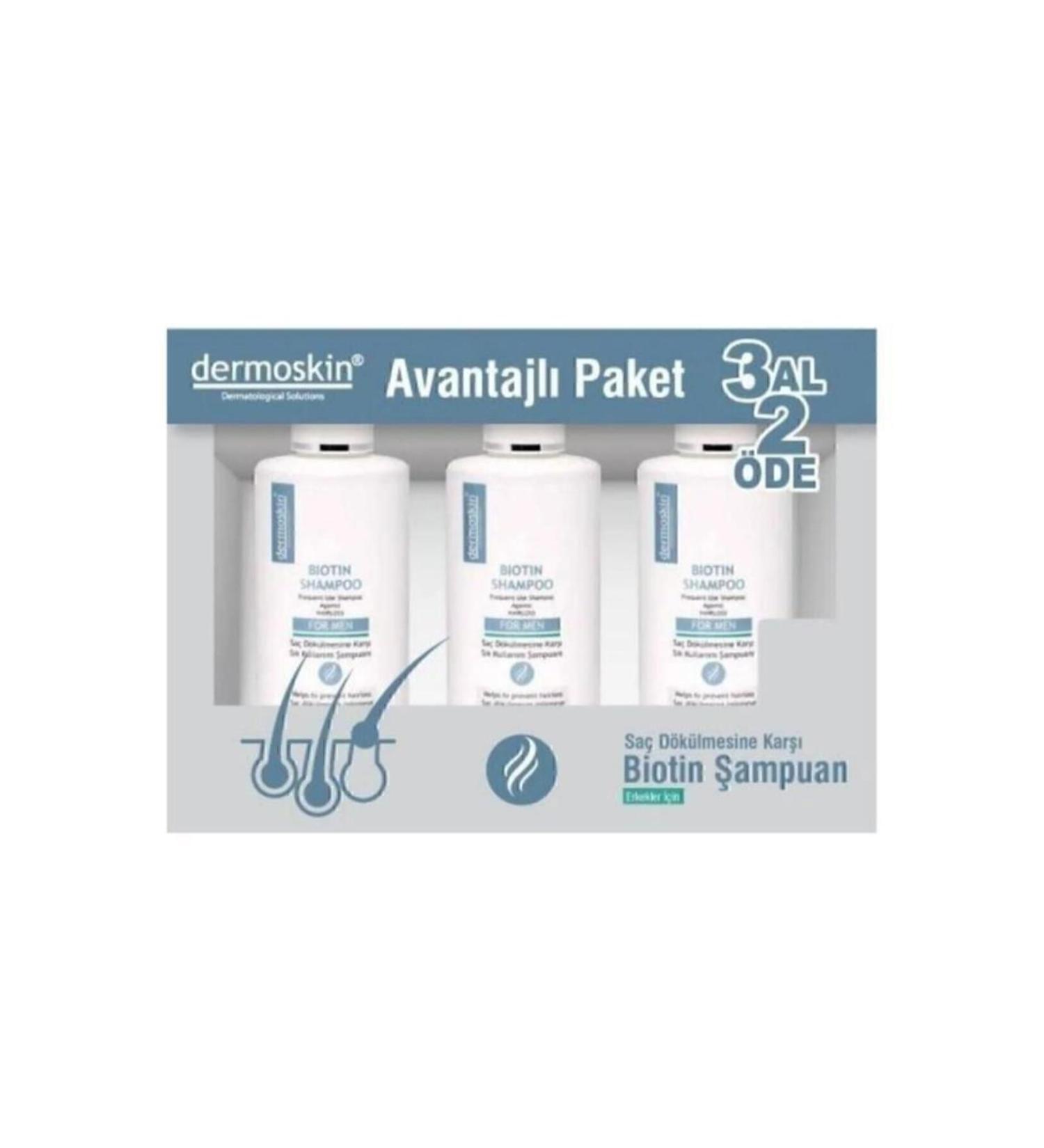 Dermoskin Biotin Shampoo Buy 3 Pay 2 - Men