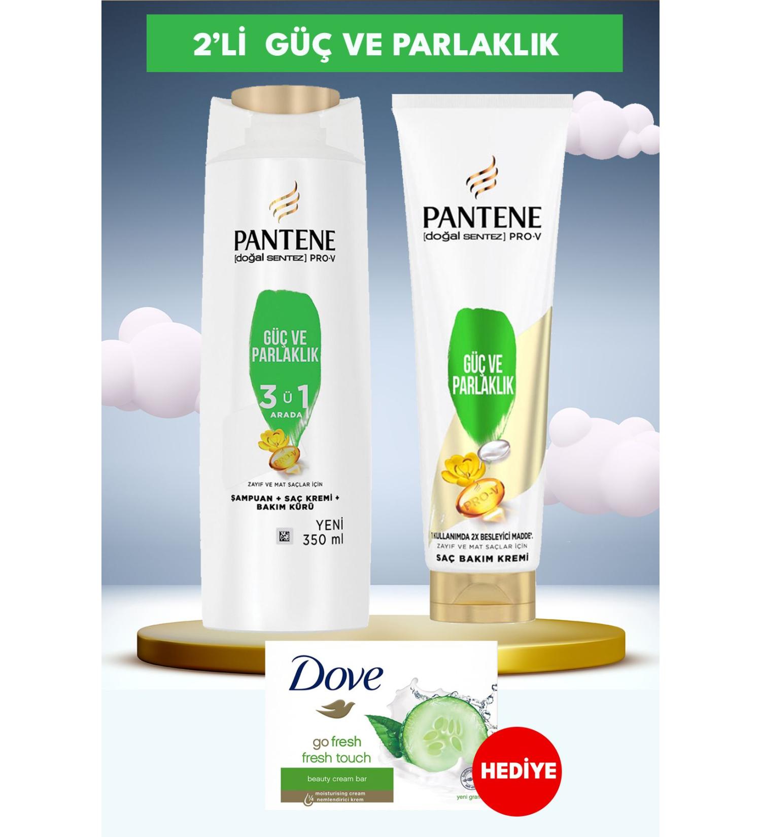Pantene Shampoo Strength and Shine and Conditioner set 3 in 1 - Buy Online on GoSupps.com