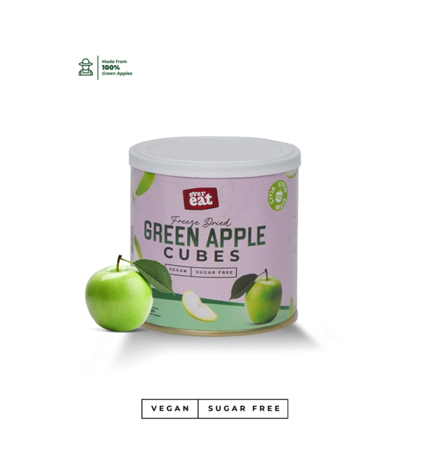 EverEat Freeze Dried Apple Pieces - Healthy Snack Produced by Freeze Dry Method