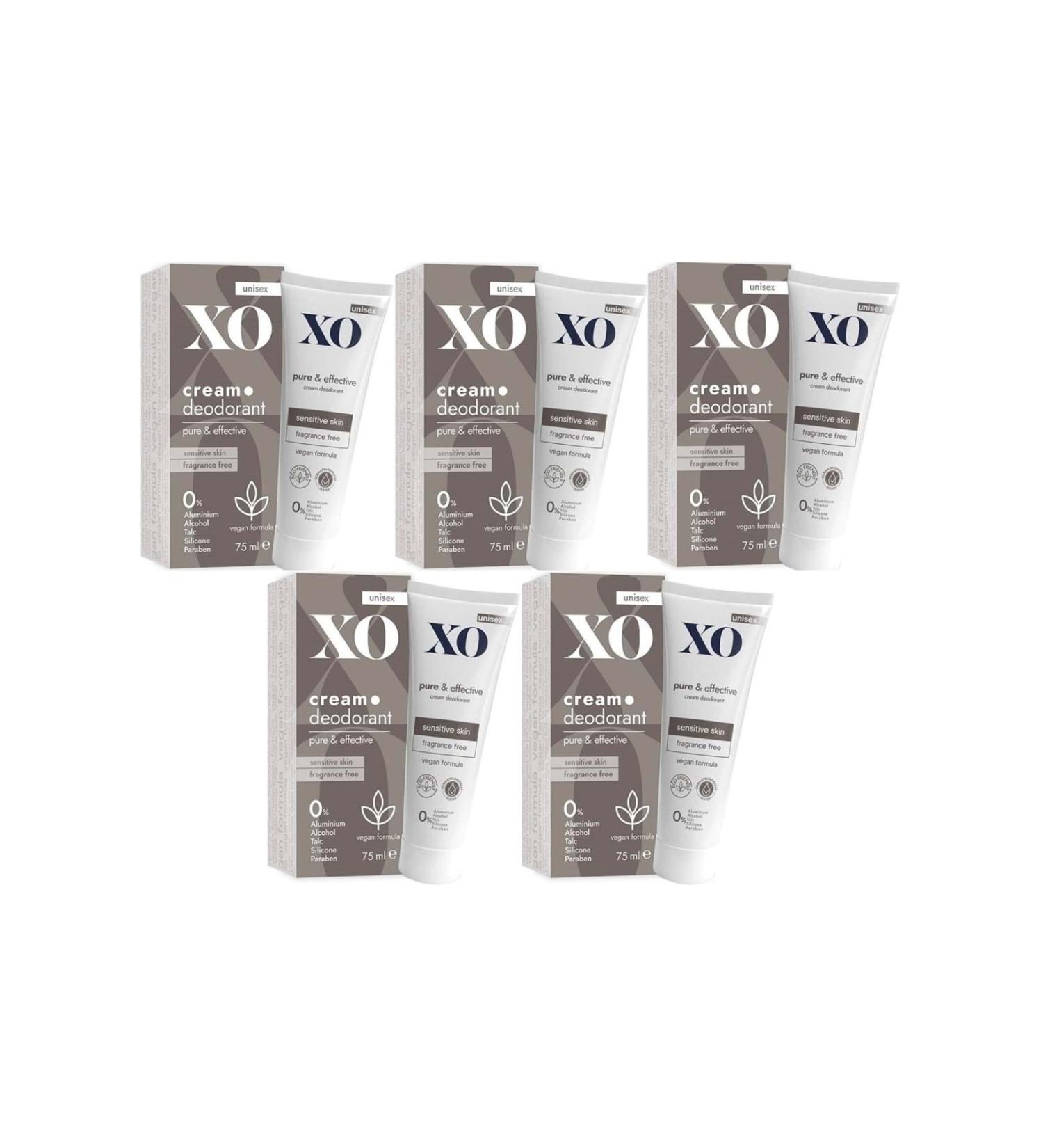 Xo Cream Deodorant 75ML Unisex Pure & Effective Odorless (Set of 5)