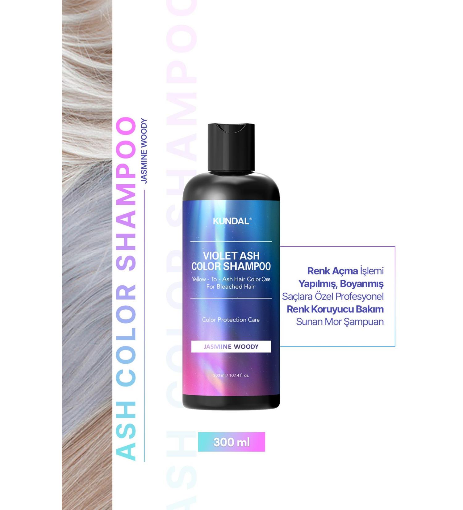 Kundal Special Color Protective Care Shampoo for Blonde-Ashy Hair KUNDAL Ash Color Shampoo 300ml (Jasmine Wooody) - Buy Online on GoSupps.com