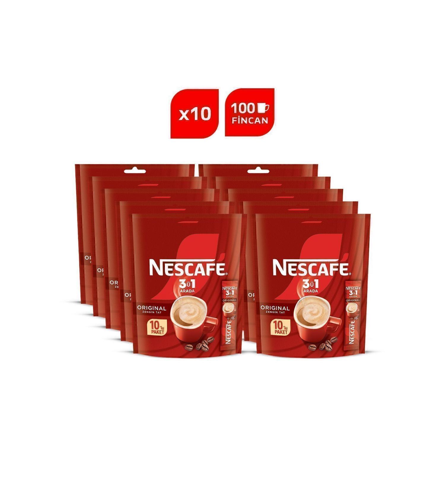 Nescafe Nescaf 3in1 Original Instant Coffee 10 x 10 pack (10x17.5g)