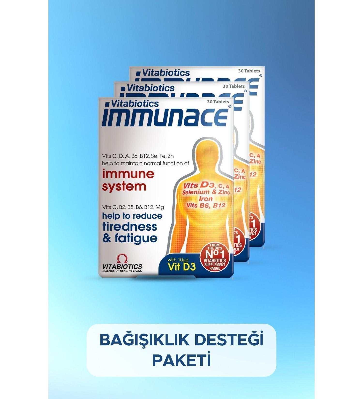 Immunace Iron Zinc Selenium Magnesium Vitamin D Containing Immune Support Vitamin 3-Pack Advantage Package