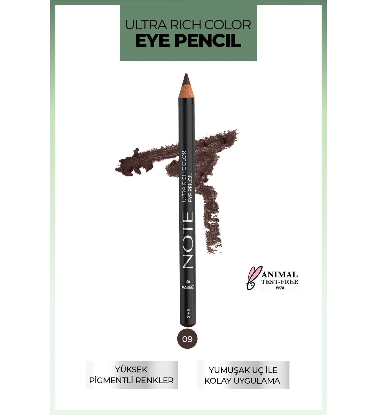 Note Cosmetics Ultra Rich Color Eye Pencil 09 Espresso - Bitter Coffee - Buy Online on GoSupps.com