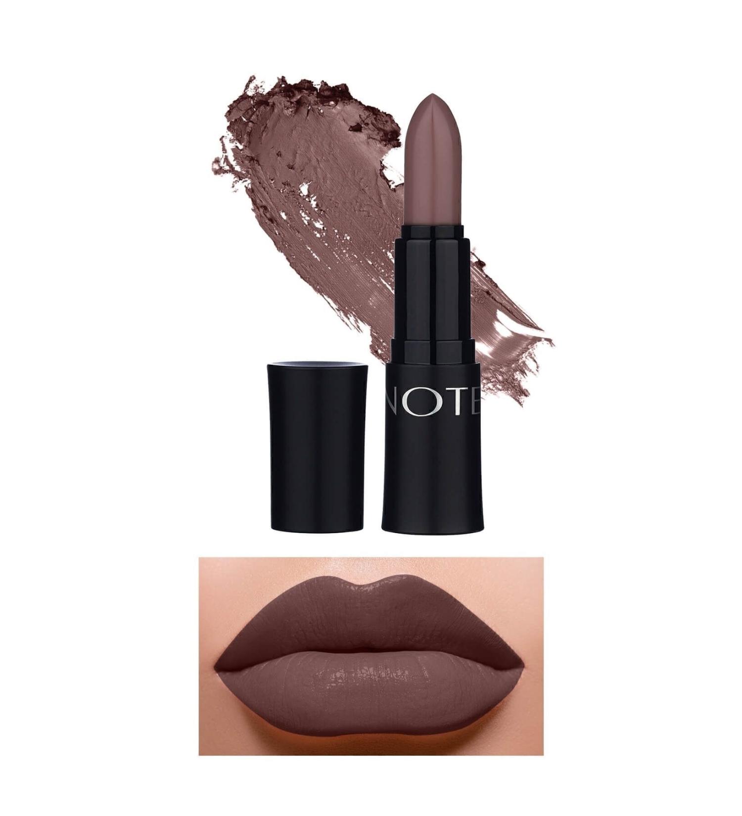 Note Cosmetics Mattemoist Lipstick Matte Finish Lipstick 303 Miss Kiss - Dark Nude - Buy Online on GoSupps.com