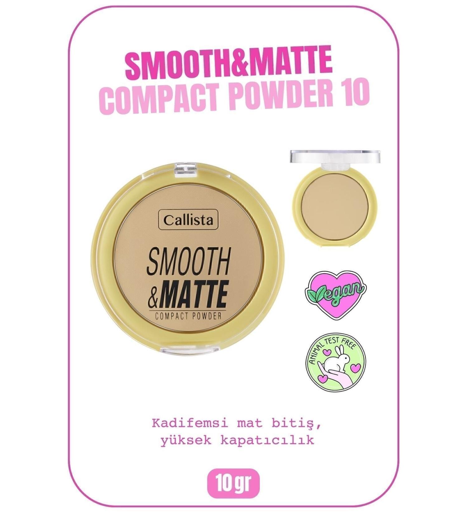 Callista Smooth Matte Compact Powder Matte Appearance Powder 10 Natural Beige - Buy Online on GoSupps.com