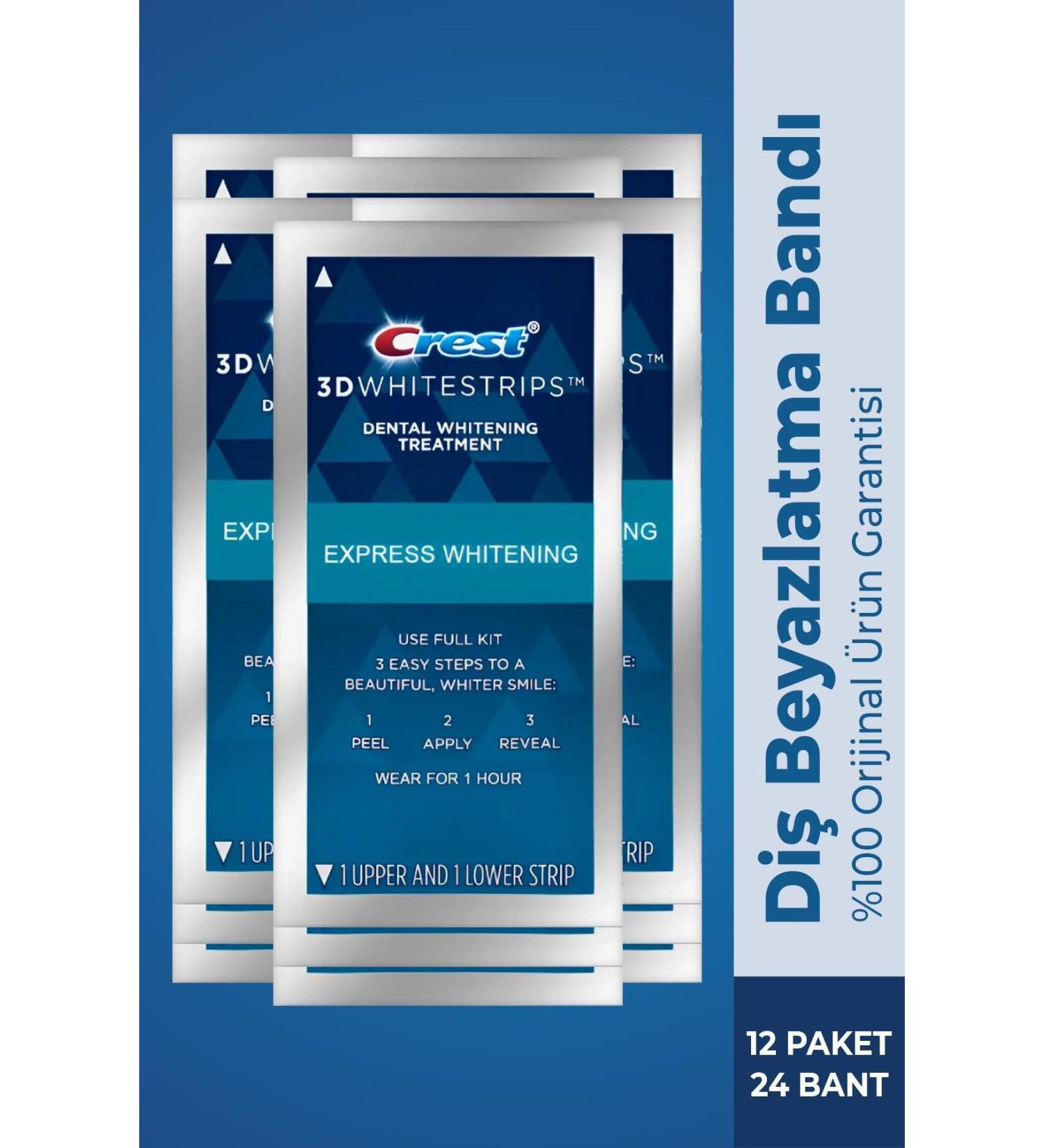 CREST 3D White 1 Hour Express 12 Paket / 24 Bant - Buy Online on GoSupps.com