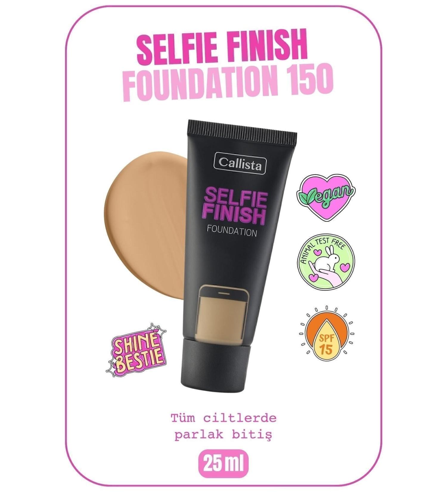 Callista Selfie Finish Spf 15 Shiny Finish Foundation - 150 Sand - Dark Beige - Buy Online on GoSupps.com