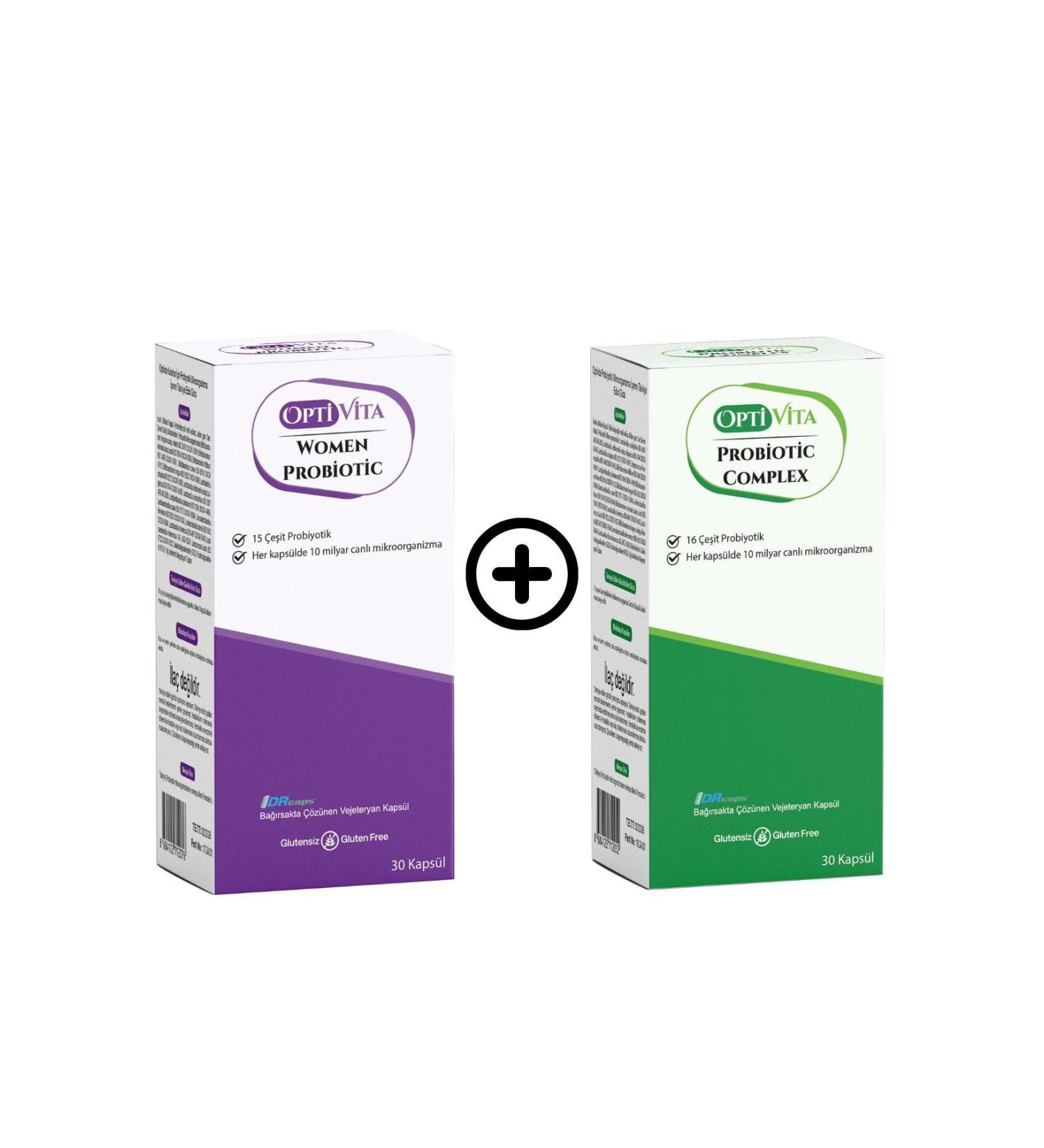 Optivita 2-Piece Set: Optivita Probiotic Complex + Women Probiotic (Probiotic Complex & Women's Special Probiotic) - Buy Online on GoSupps.com