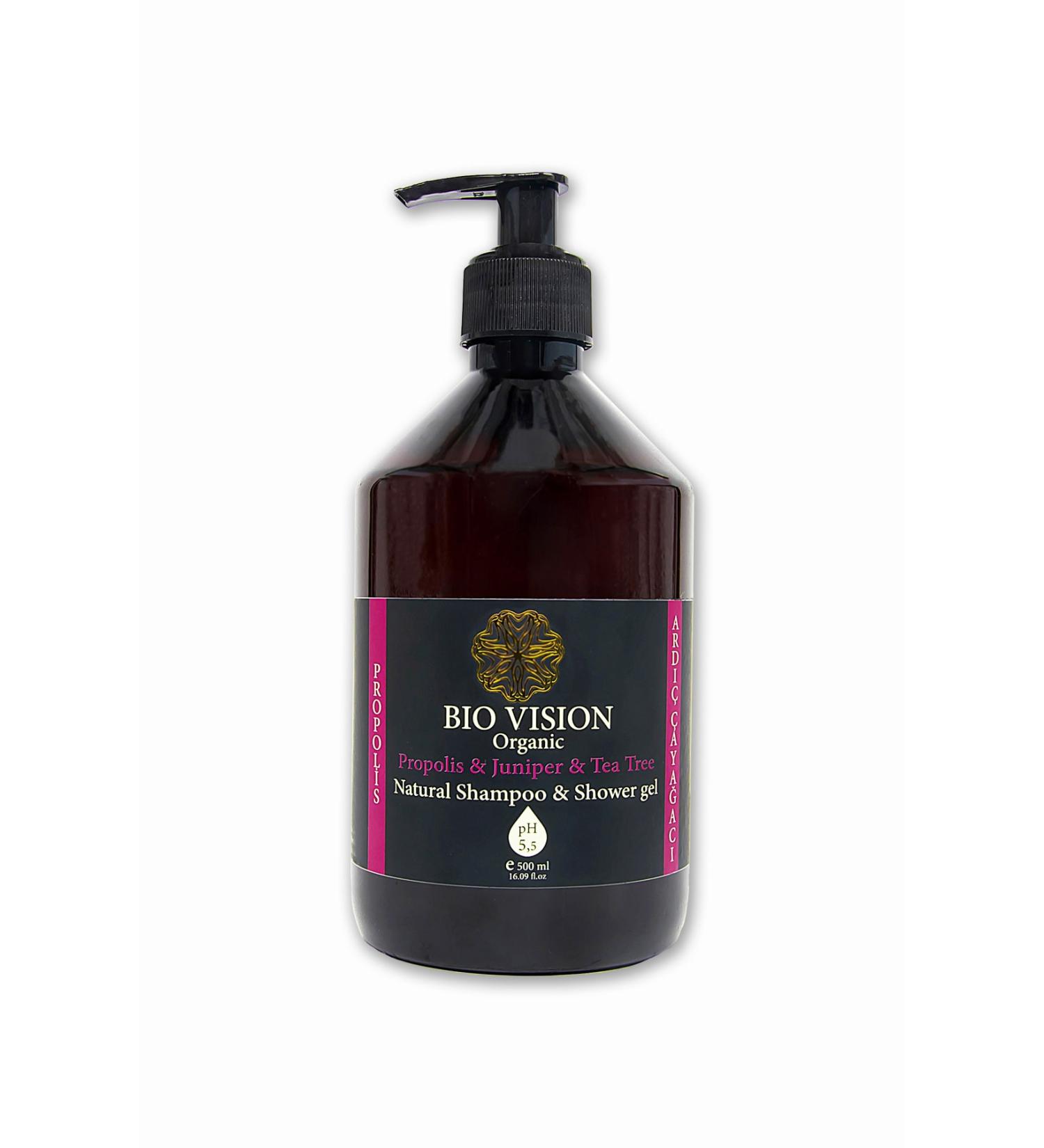 Biovision Organic Propolis Juniper & Tea Tree Shampoo and Shower Gel 500 ml