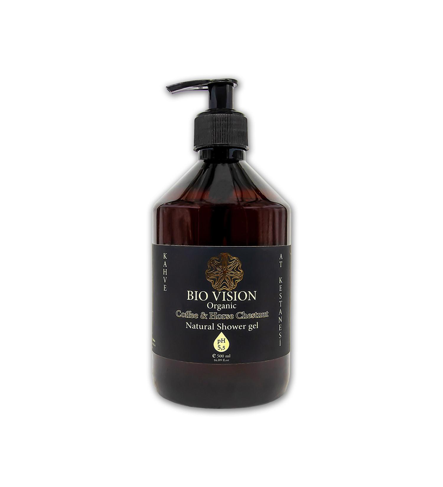 Biovision Organic Coffee and Horse Chestnut Shower Gel 500 ml