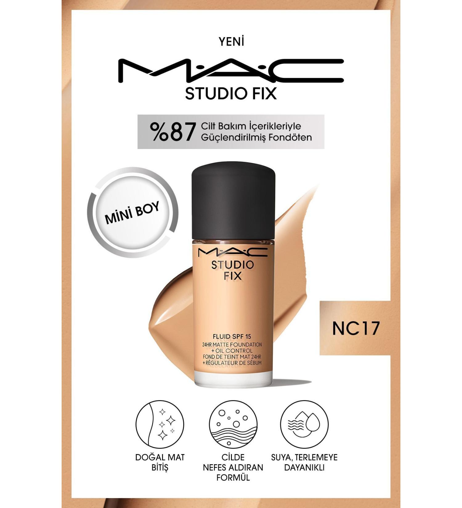 Mac Mini Matte Foundation with Hyaluronic Acid that Lets the Skin Breathe Spf 15-nc17 15 ml Passi.3177