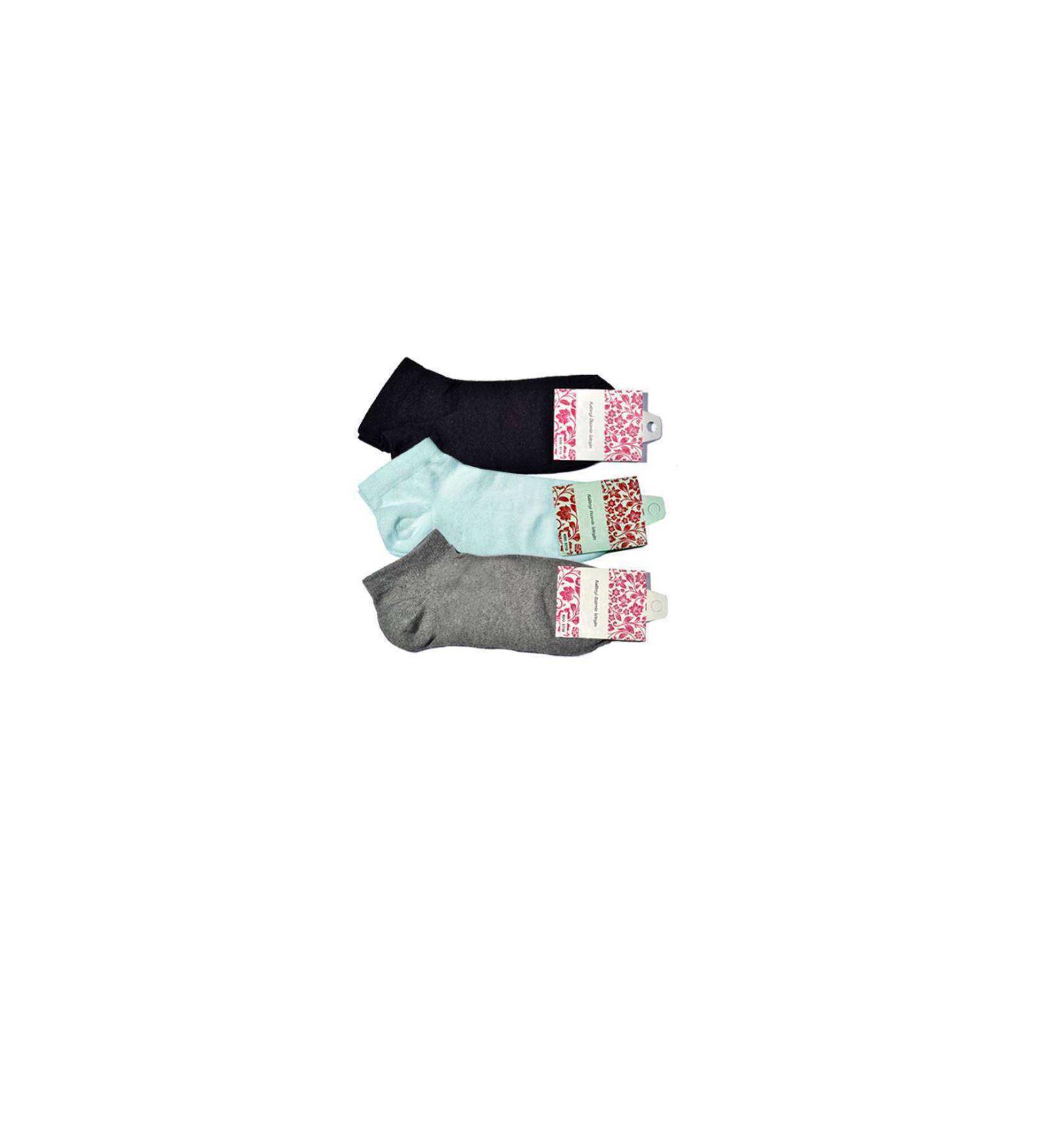 Skygo Black Grey and White Women's Ankle Socks 3 pairs