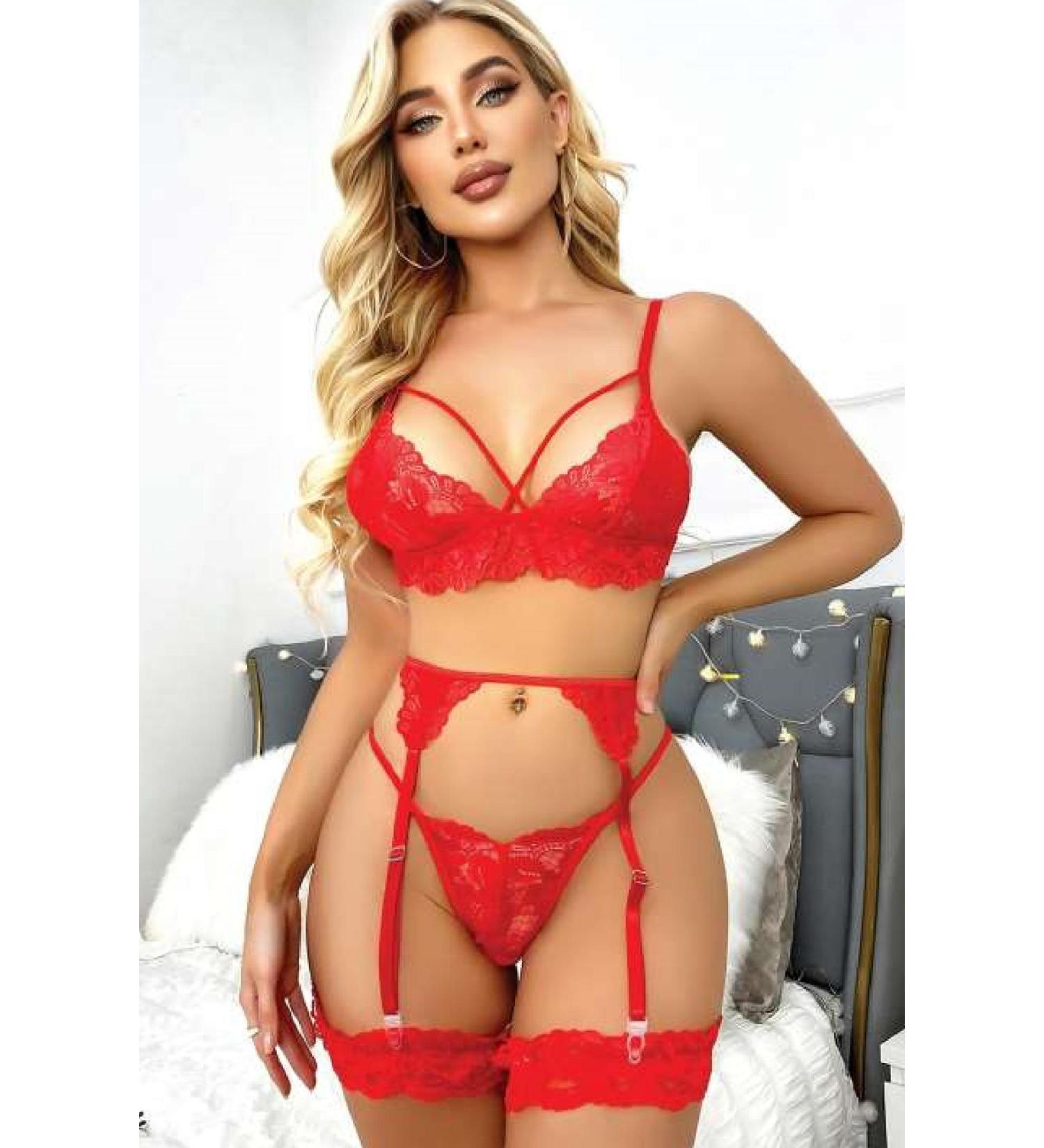 Skygo Women Fantasy Costume Harness Erotic Garter 7112 Red